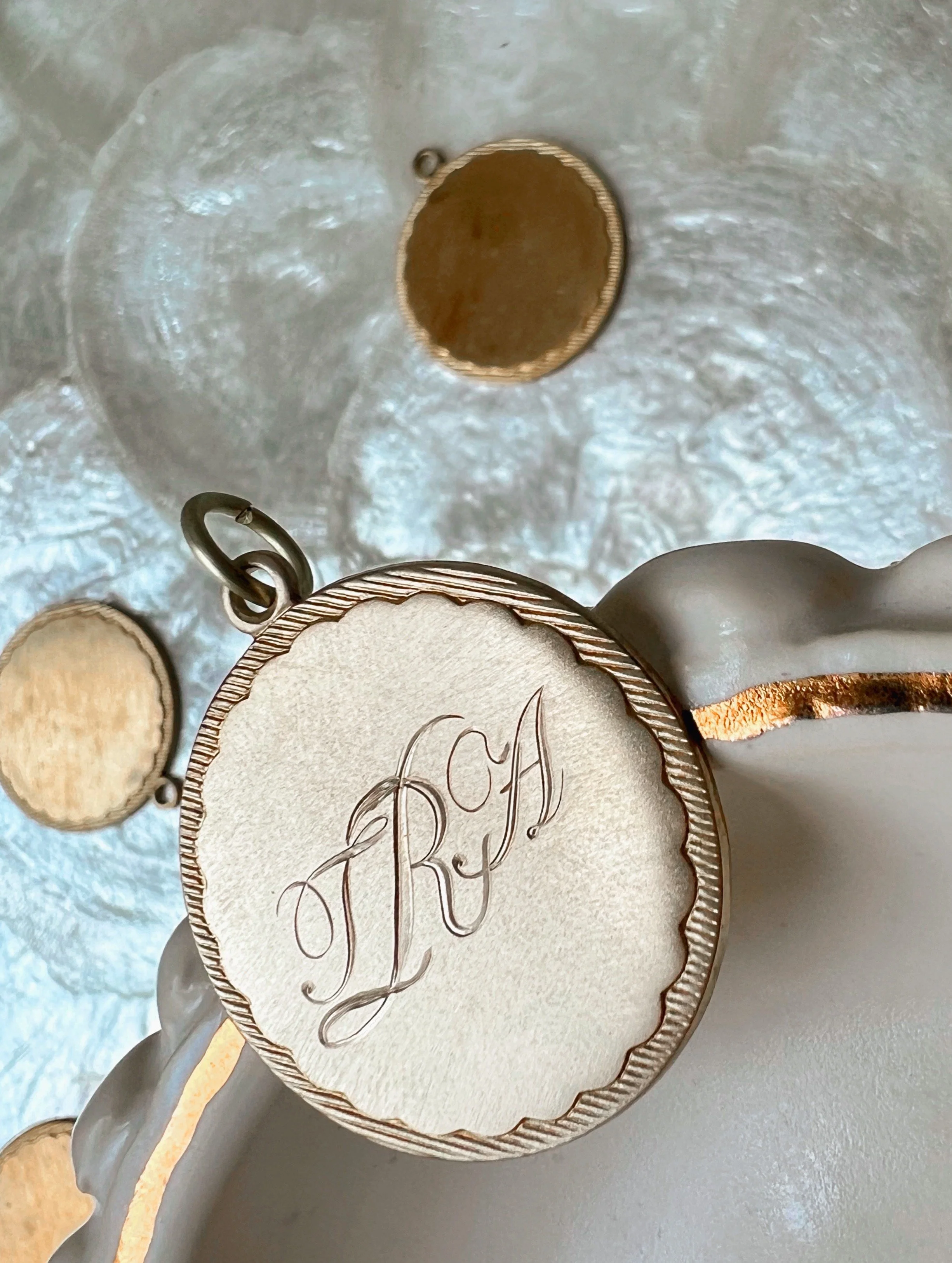 monogram pendant
