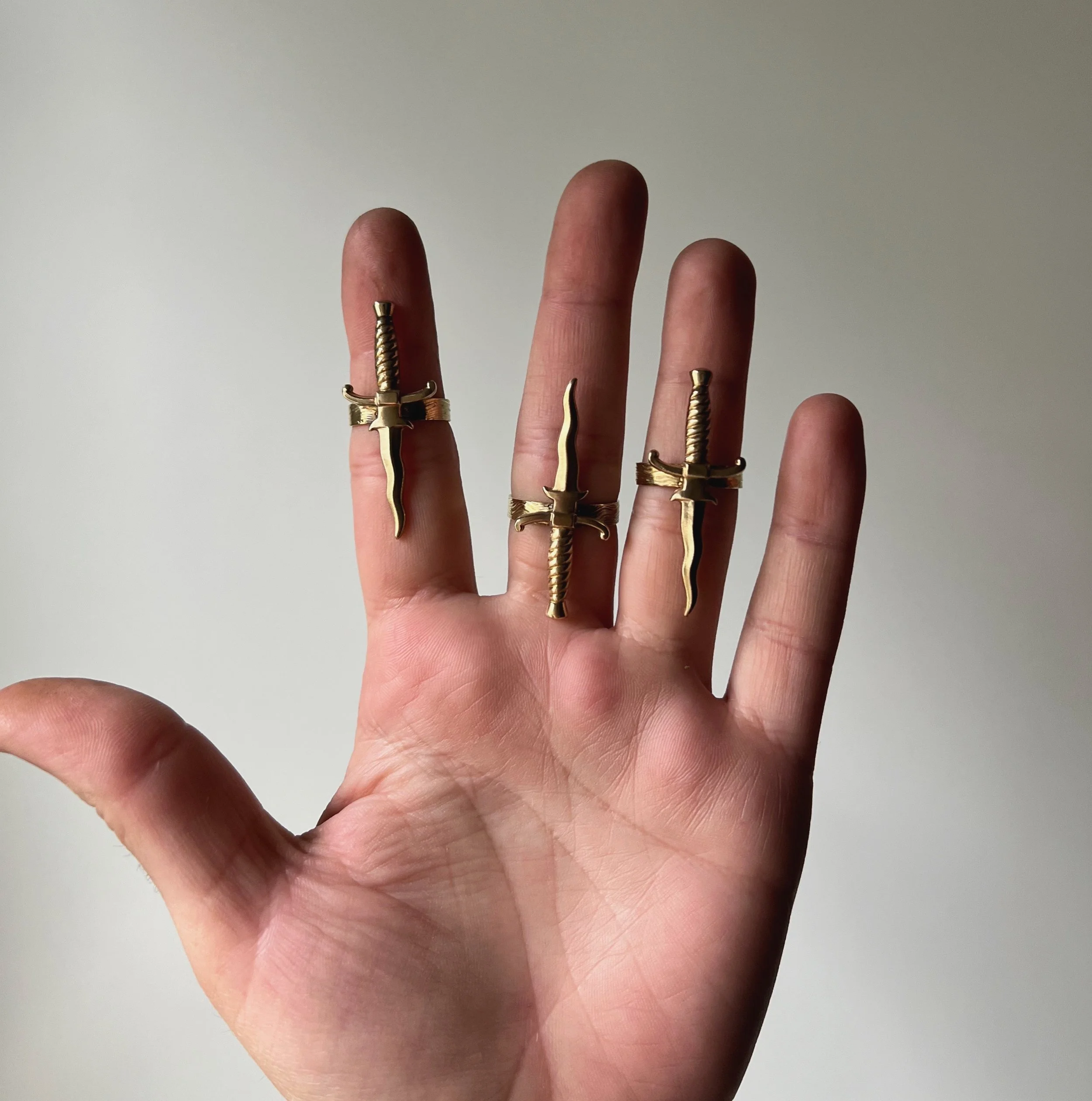 Brass dagger ring