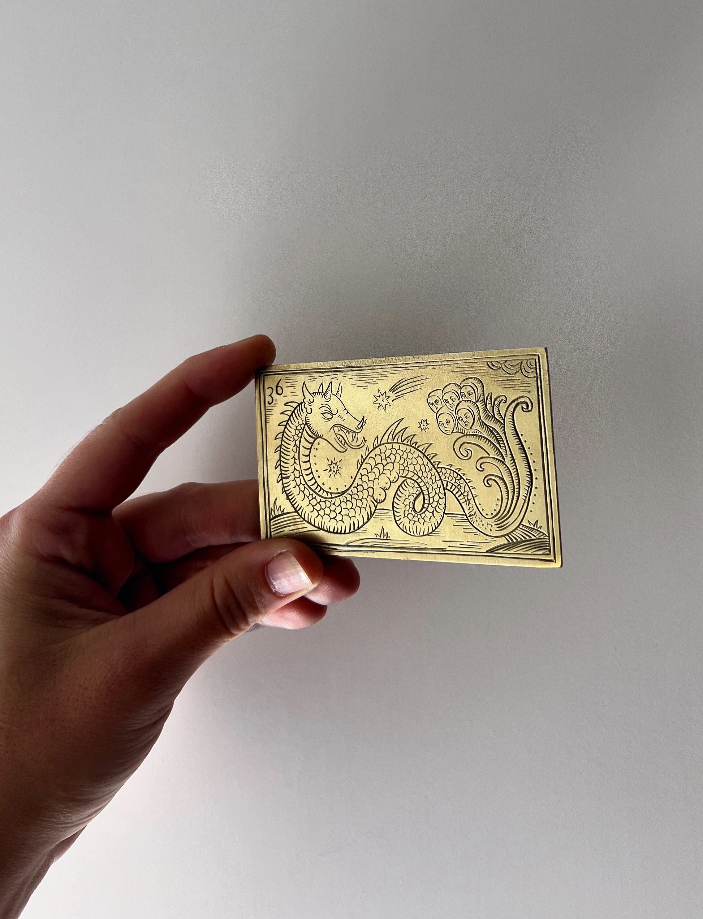 Framed Tarot Card - The Serpent