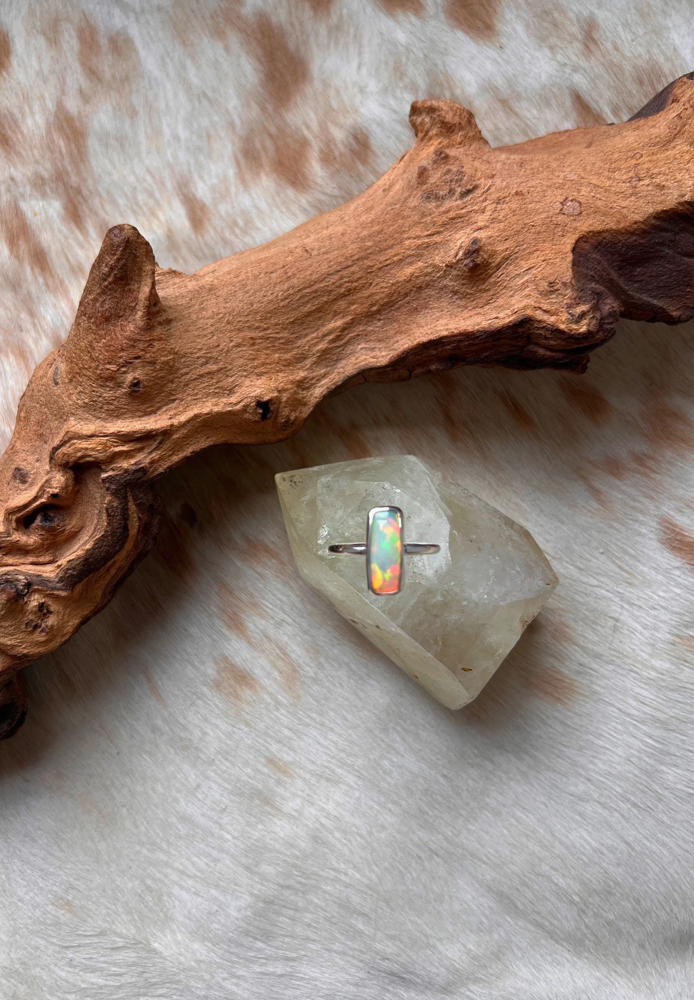Ethiopian Opal & Silver Ring