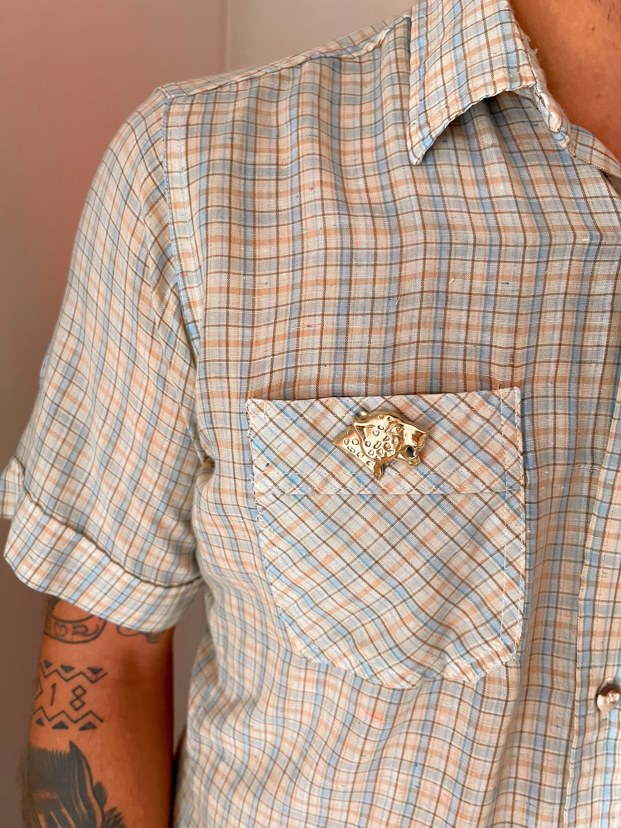 Brass button covers, animals