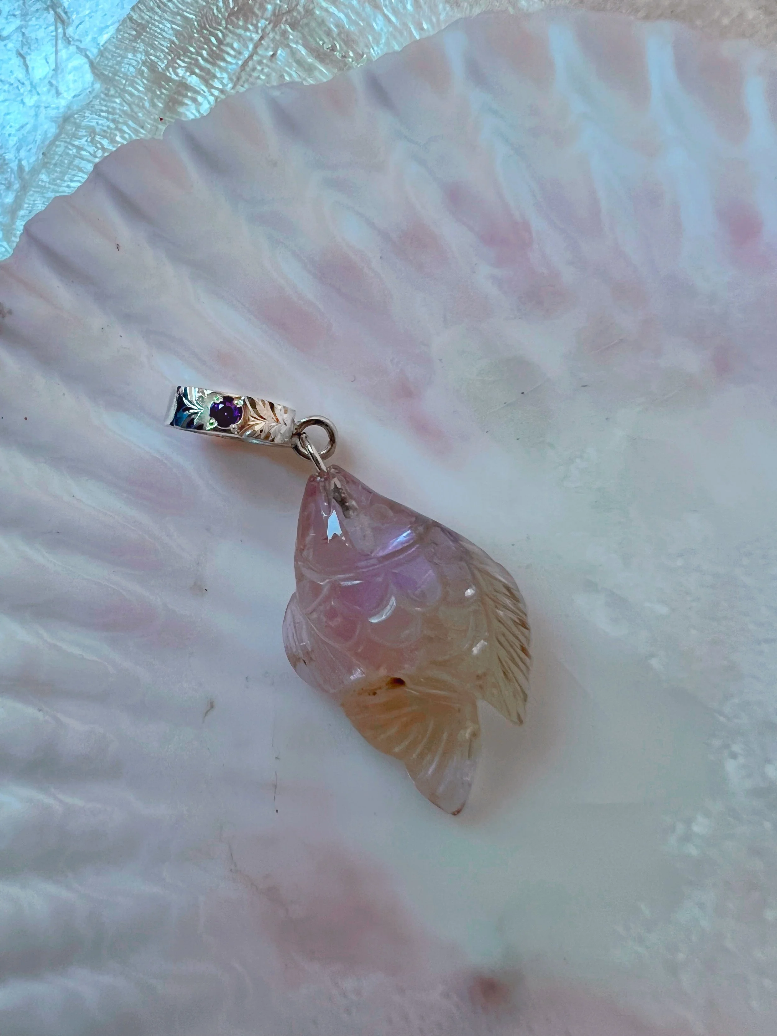 gemstone fish charm