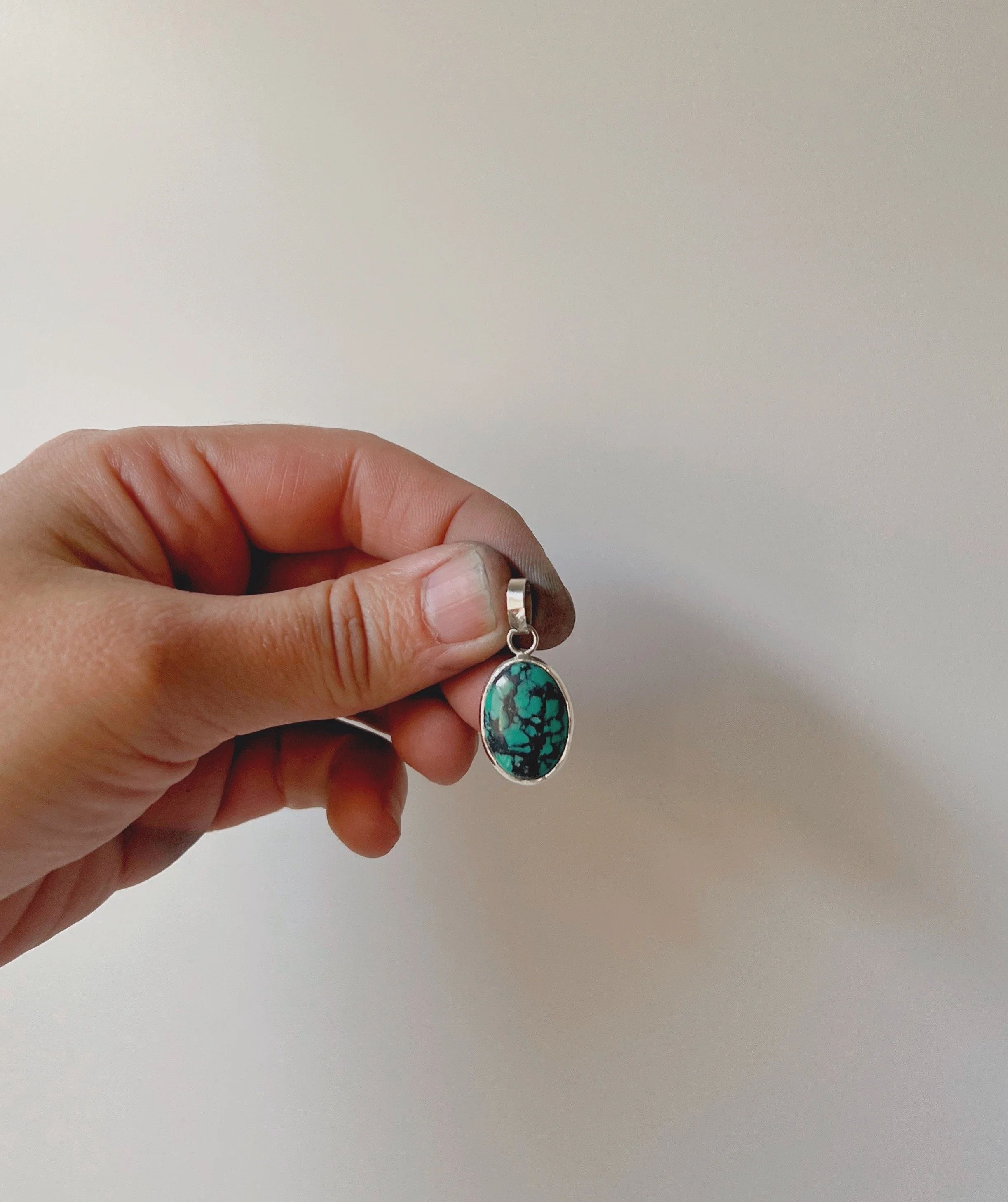 Turquoise & silver pendant