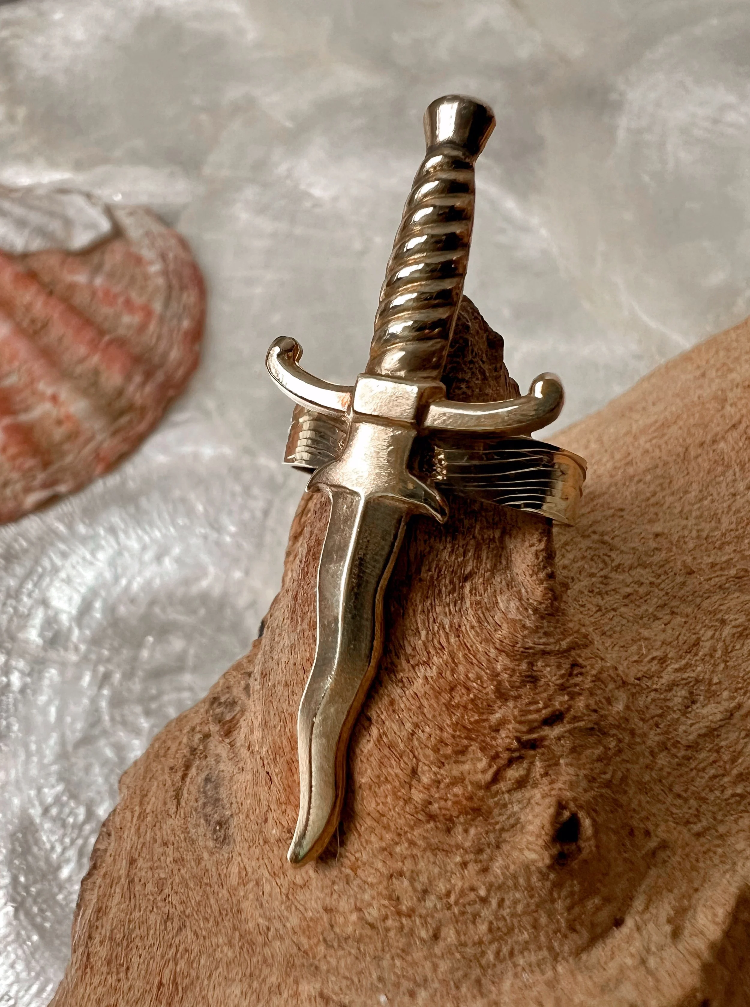 Brass dagger ring