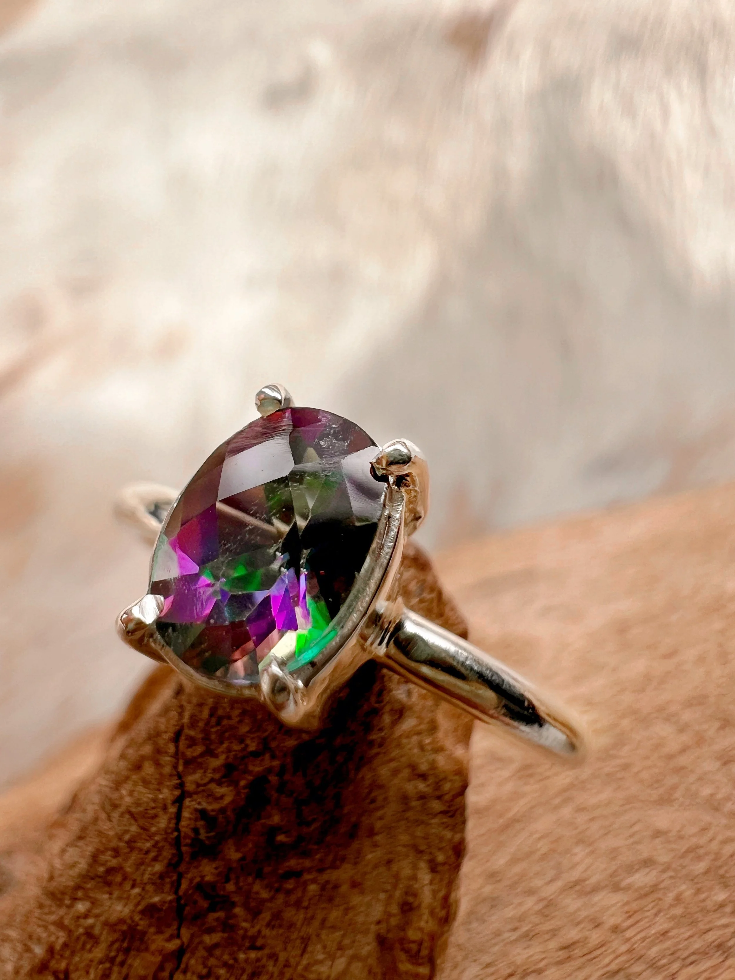 Mystic Topaz & Silver Ring