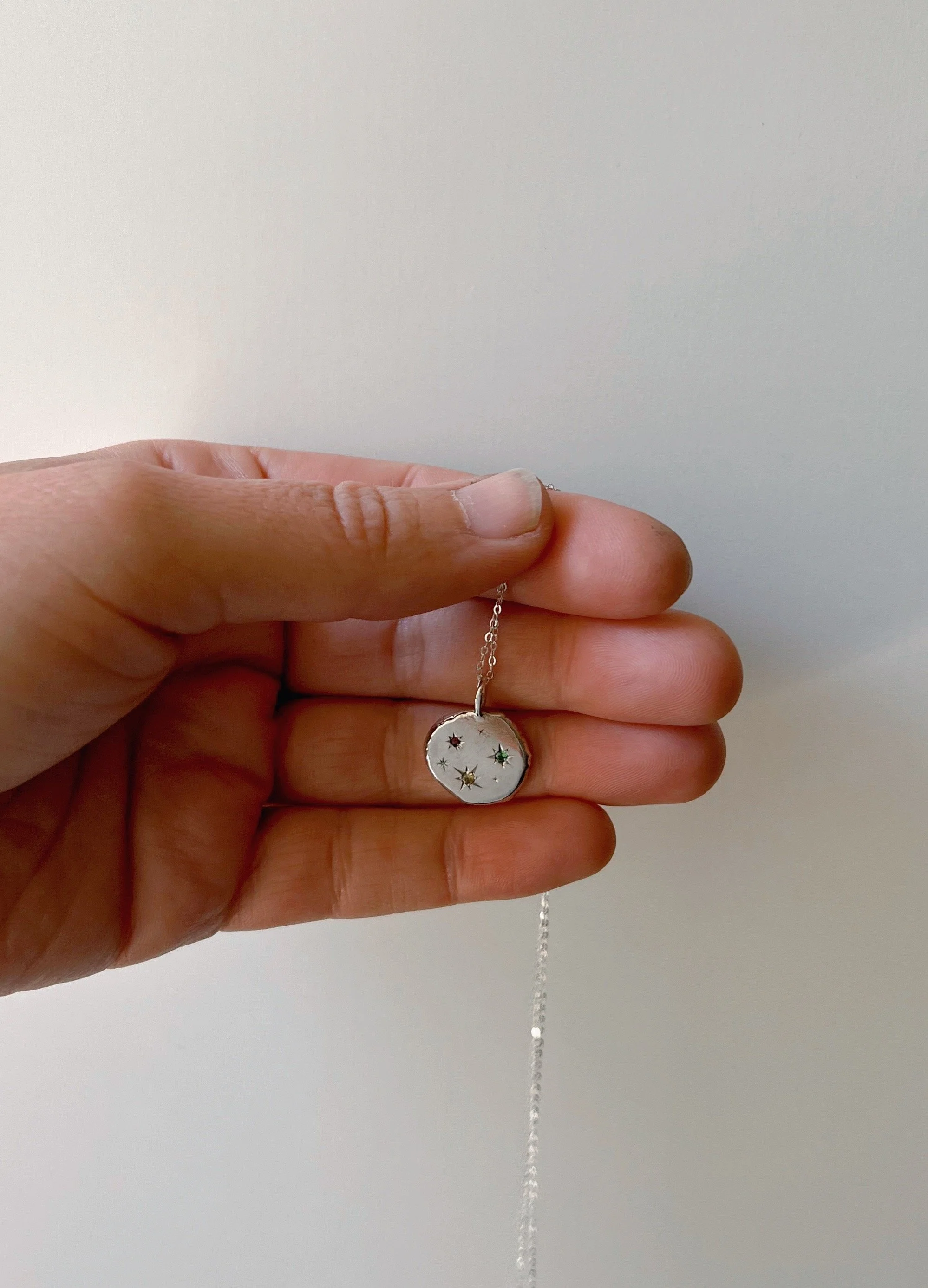 Gemstone star necklace