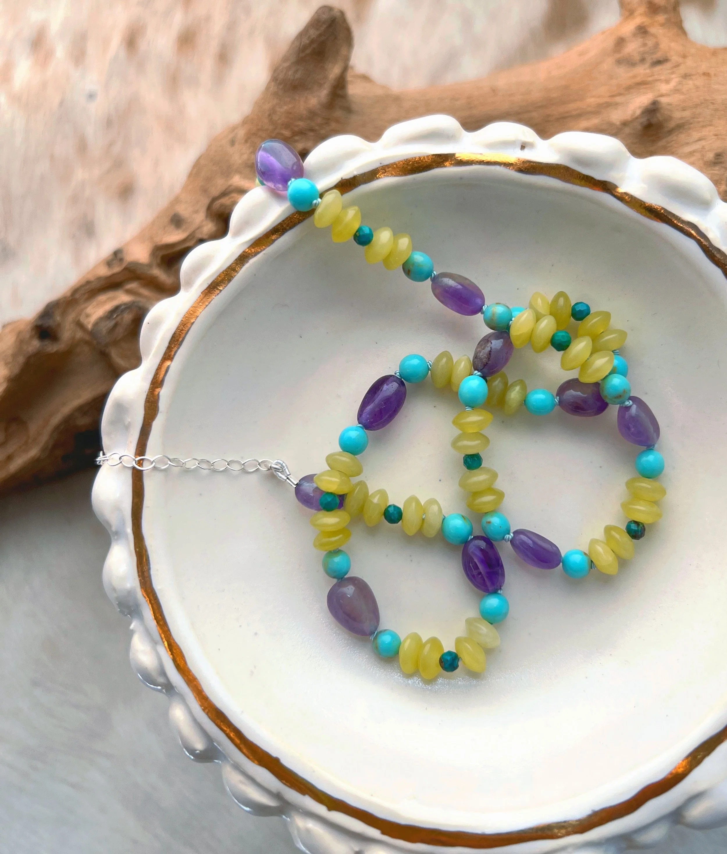 Beaded Gemstone Necklace