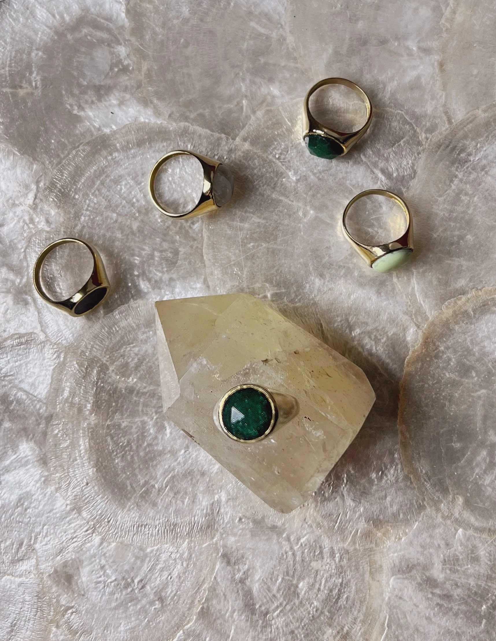 gemstone signet ring