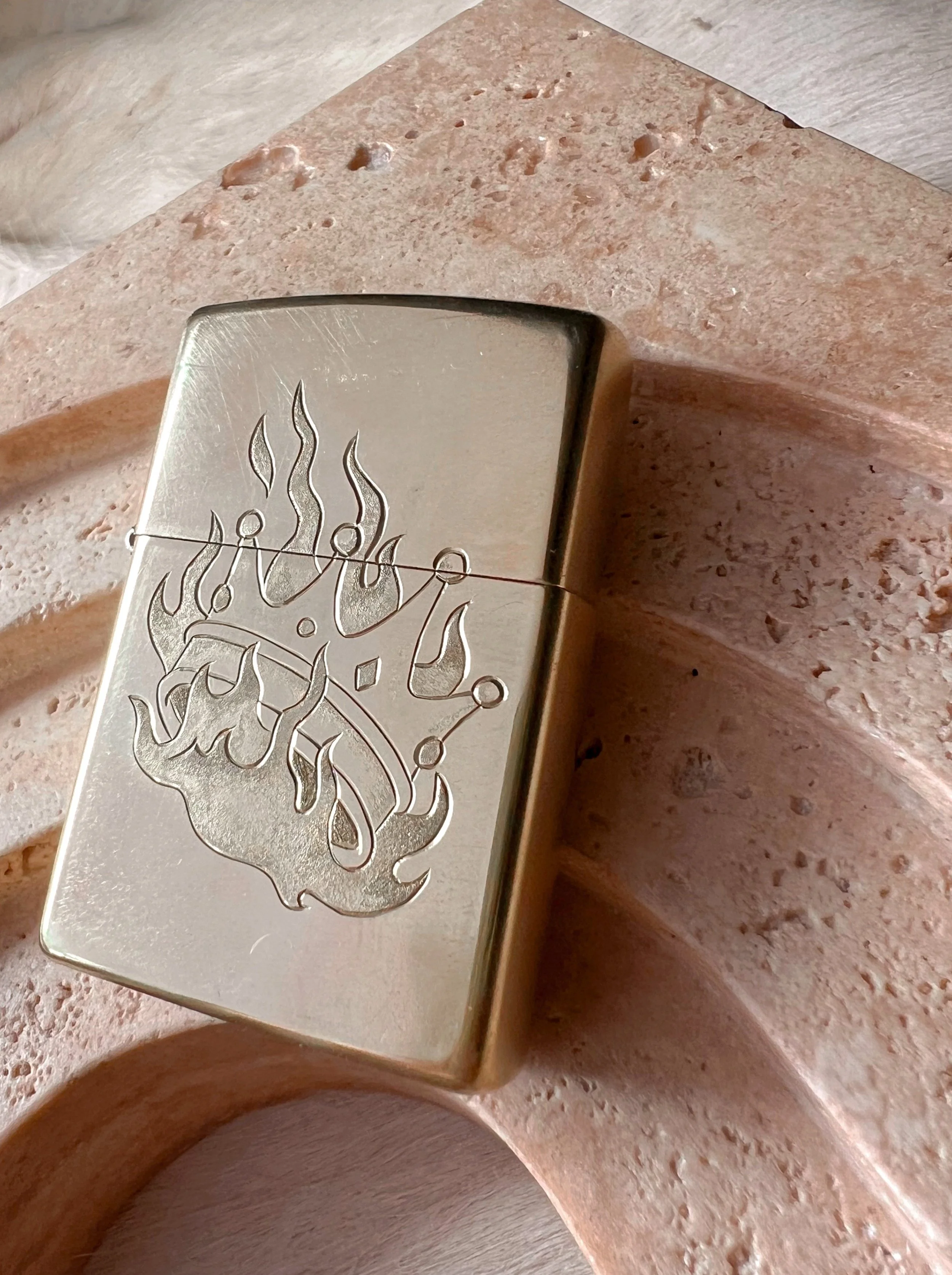 Hand engraved brass Zippo lighter, your choice of 4 images