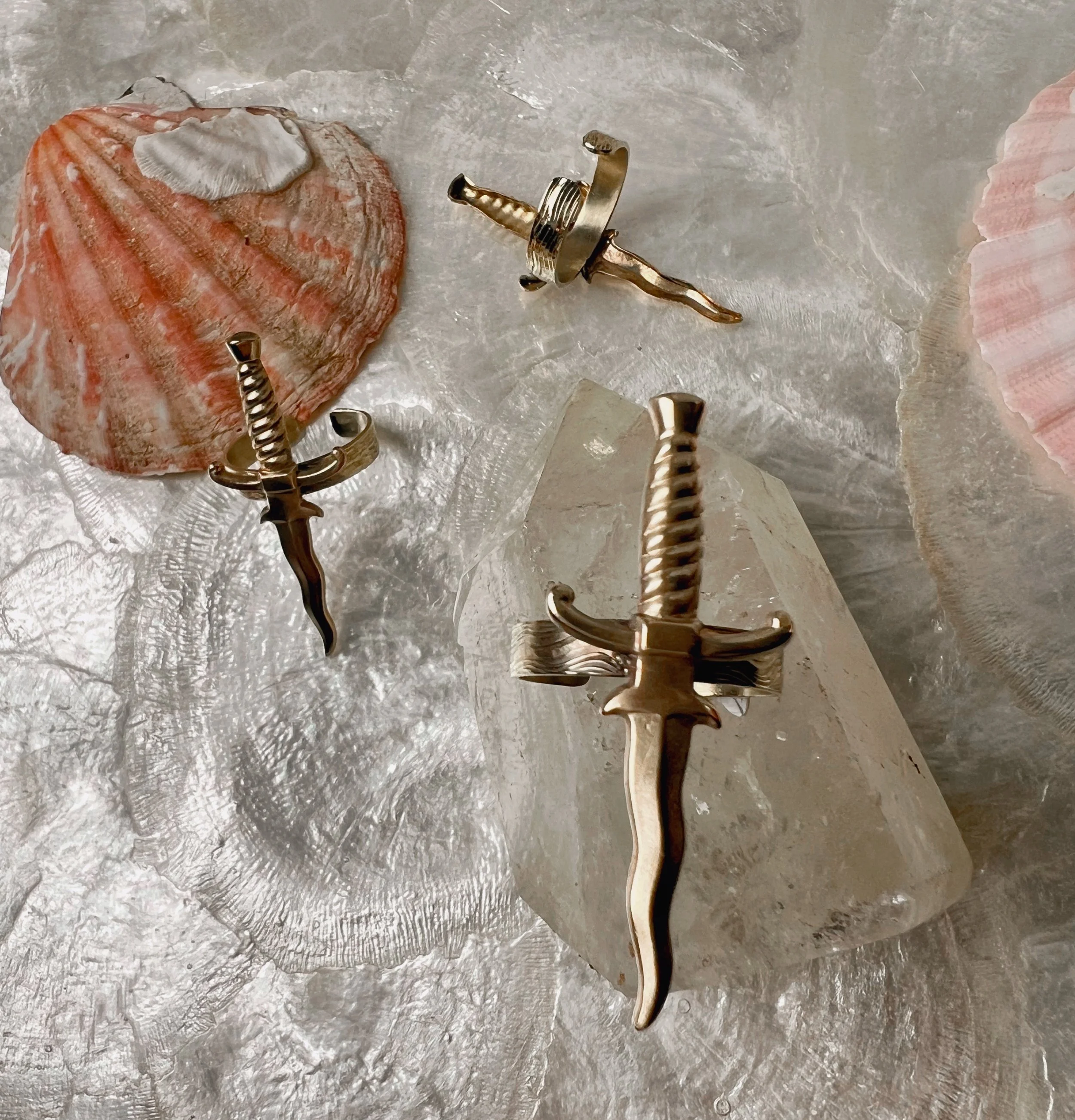 Brass dagger ring