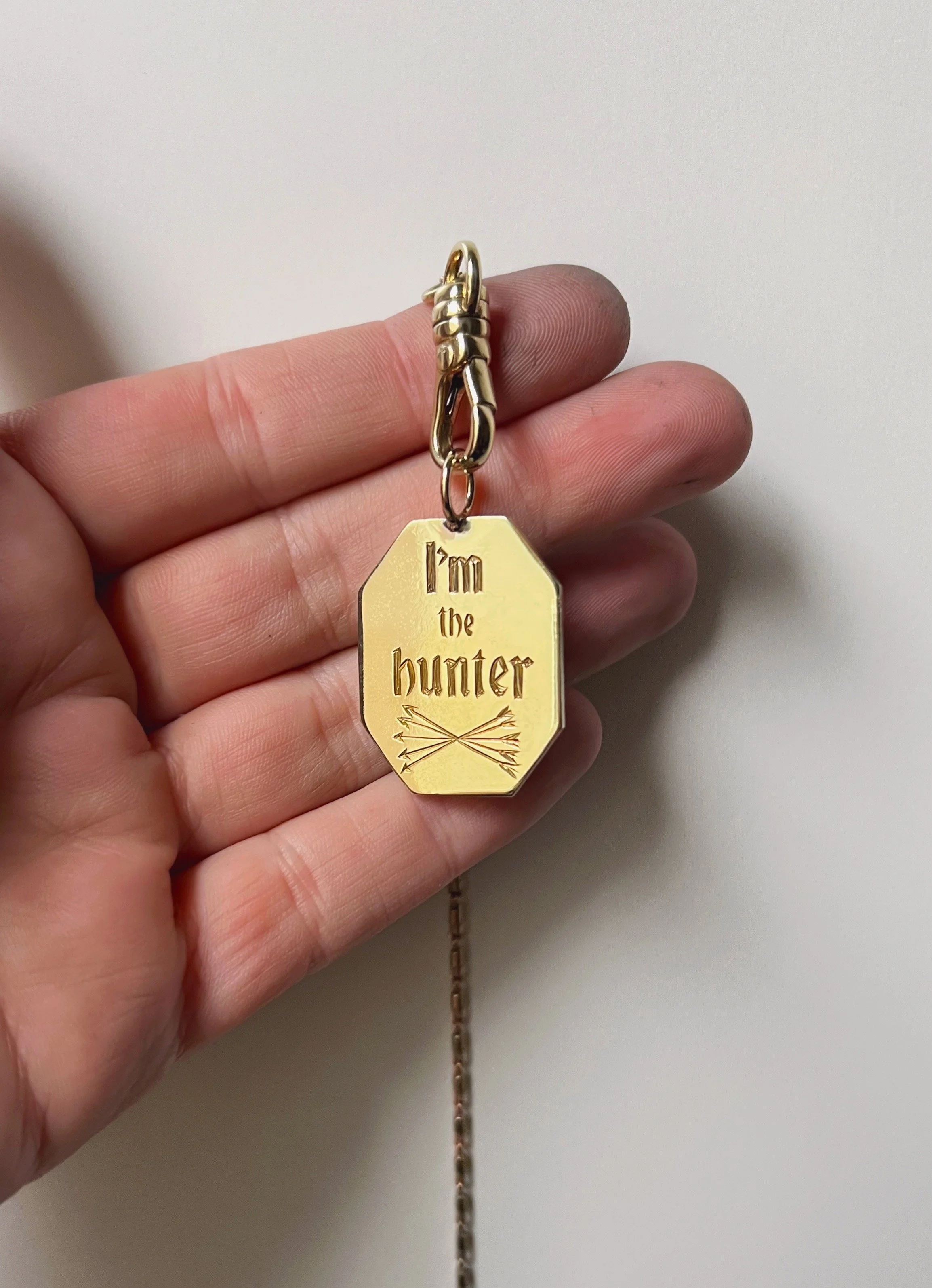 engraved Bjork pendant