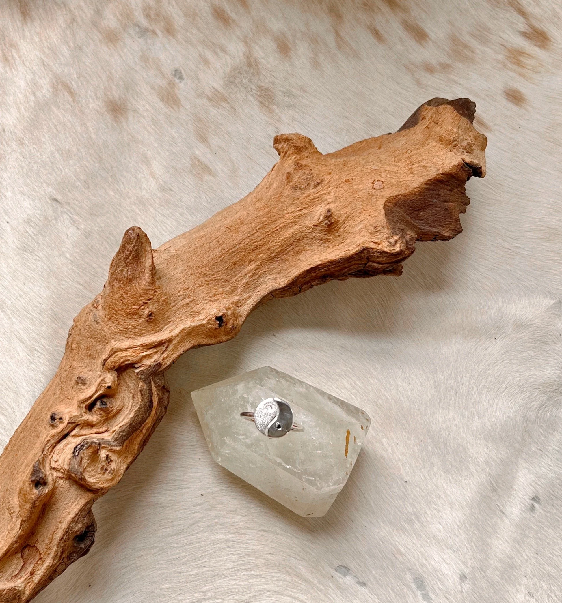 yin yang Silver ring