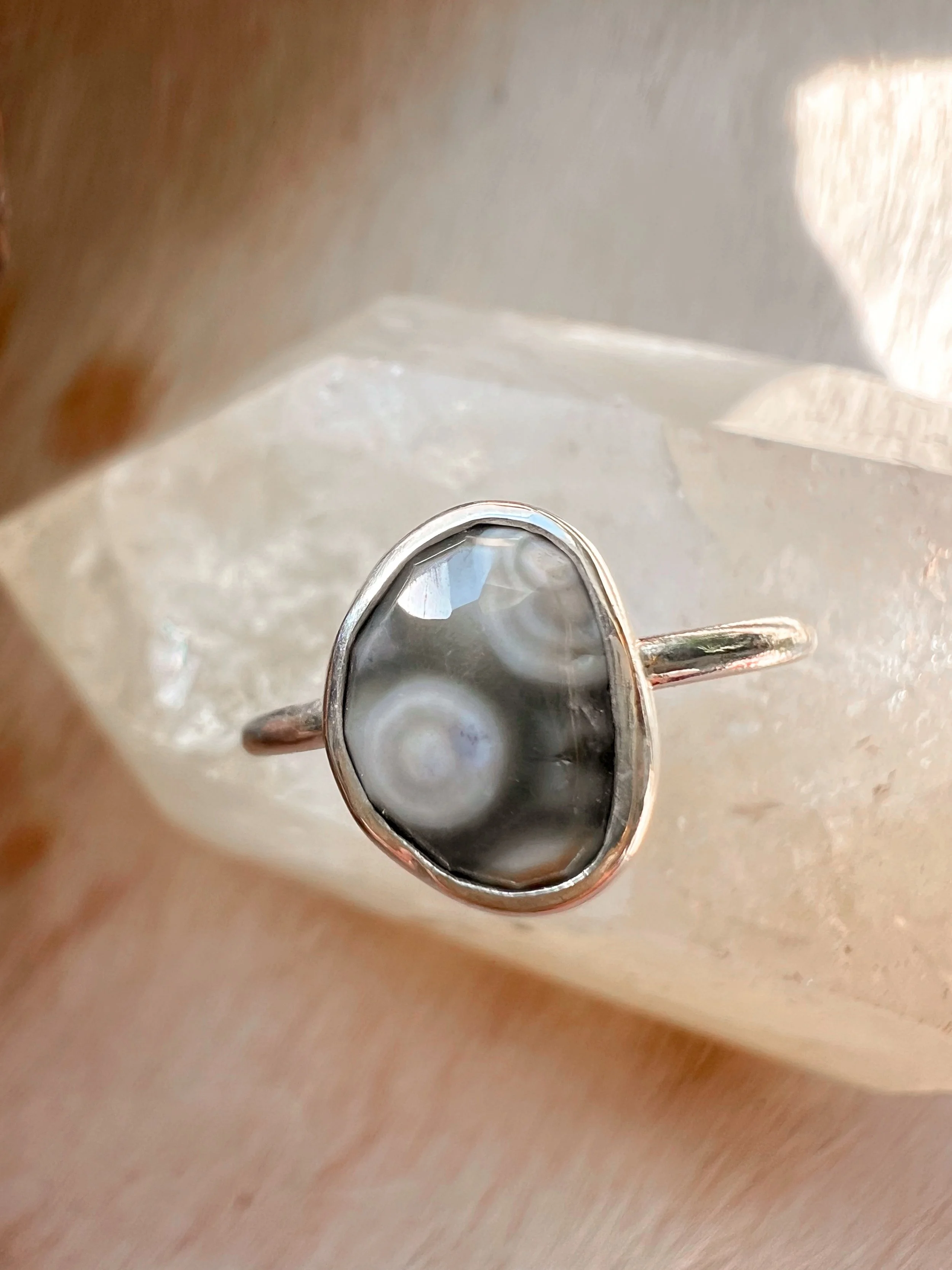 Ocean Jasper & Silver Ring
