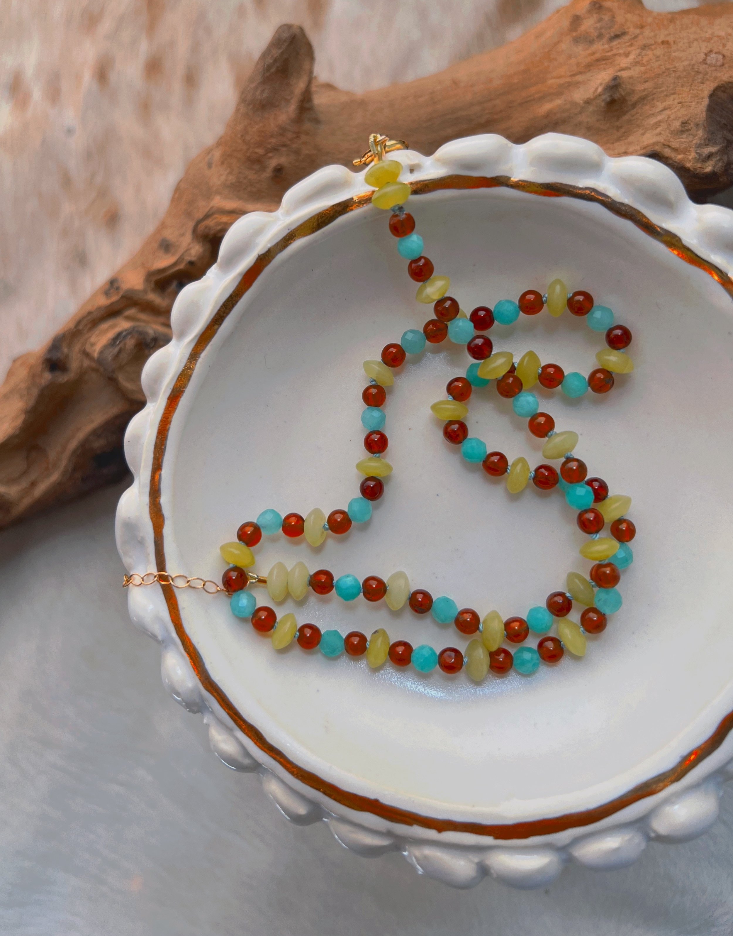 Beaded Gemstone Necklace