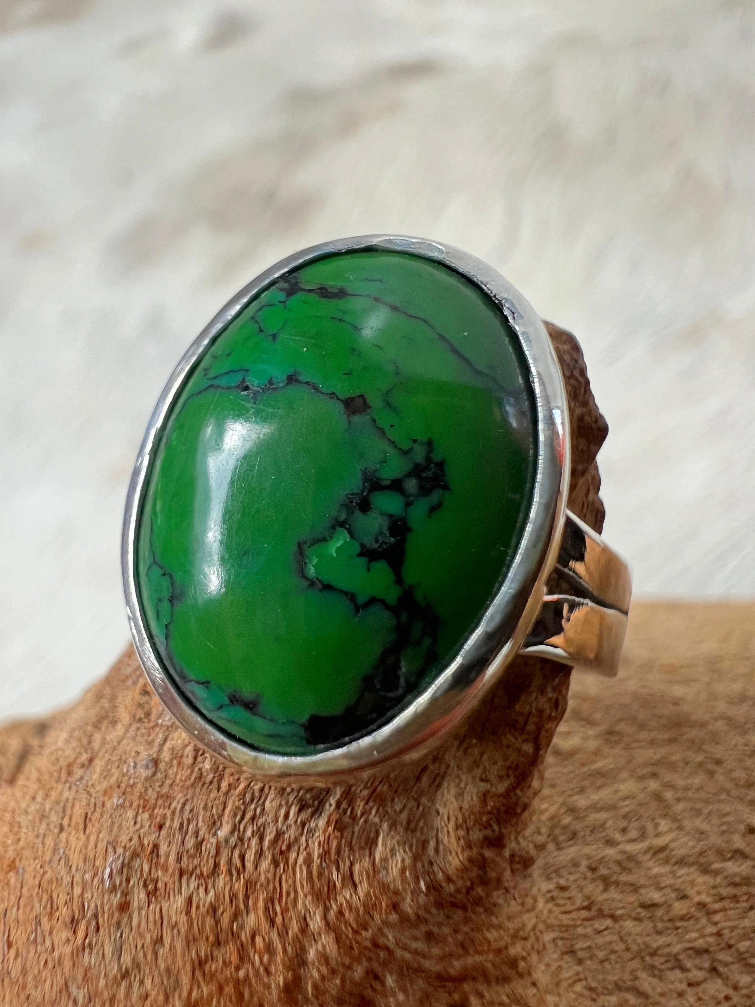 Turquoise and silver ring