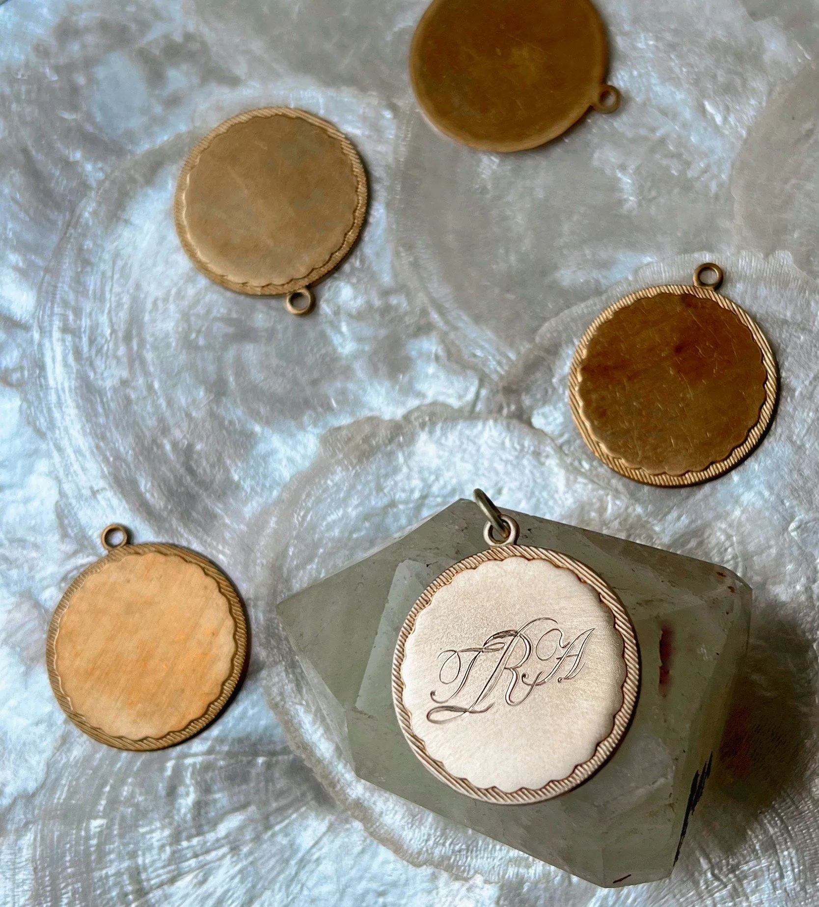 monogram pendant