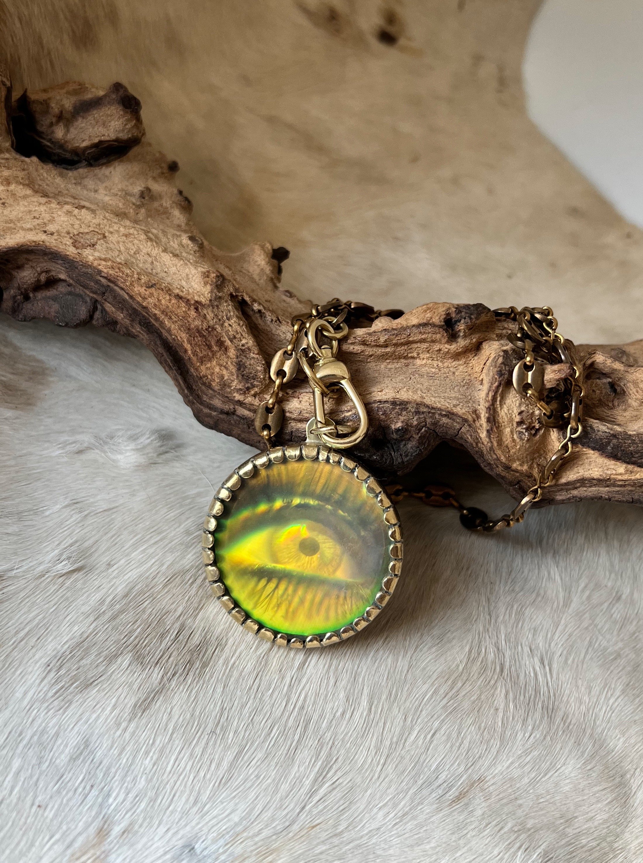 Glass hologram necklace