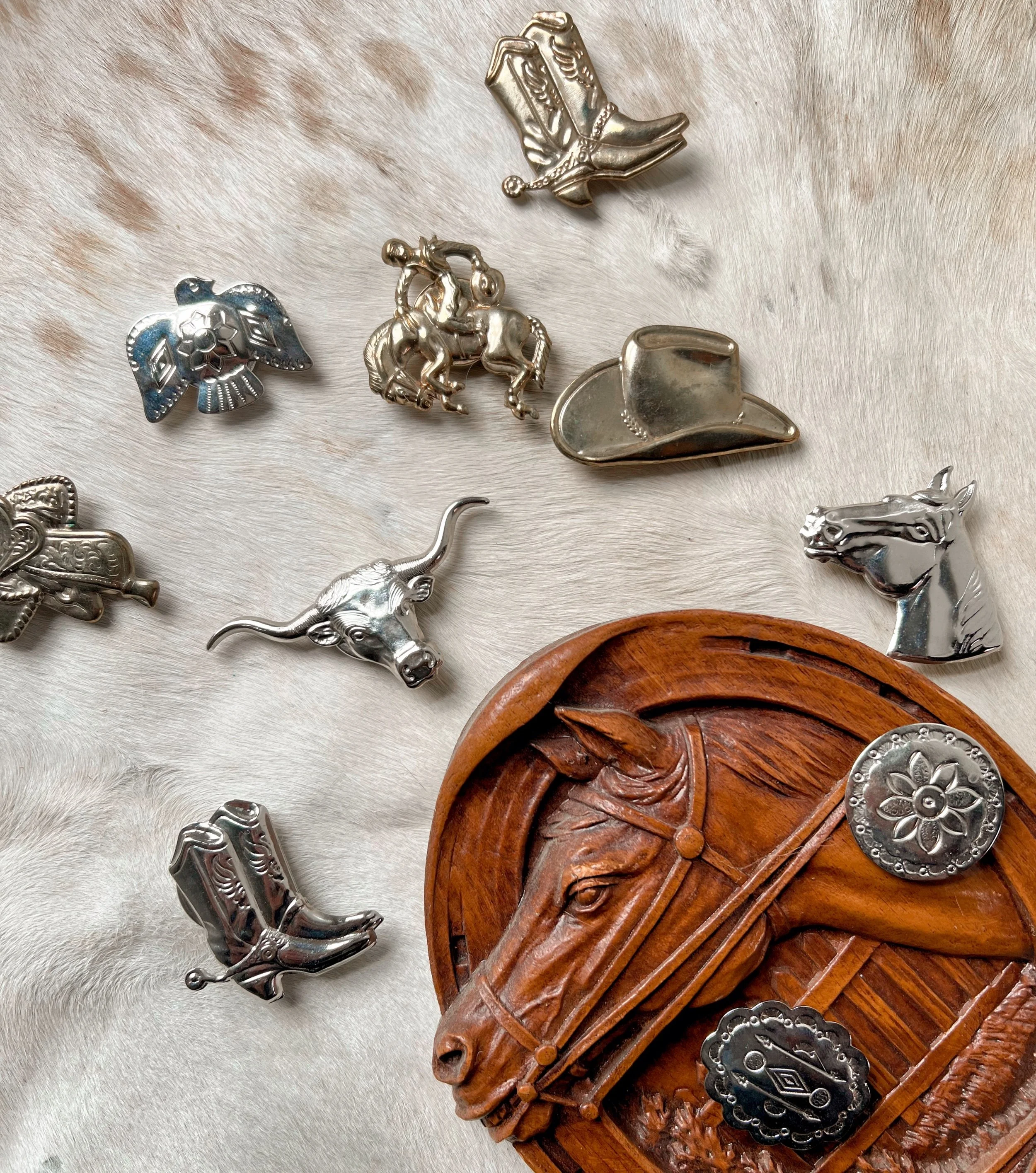 Vintage Western button covers
