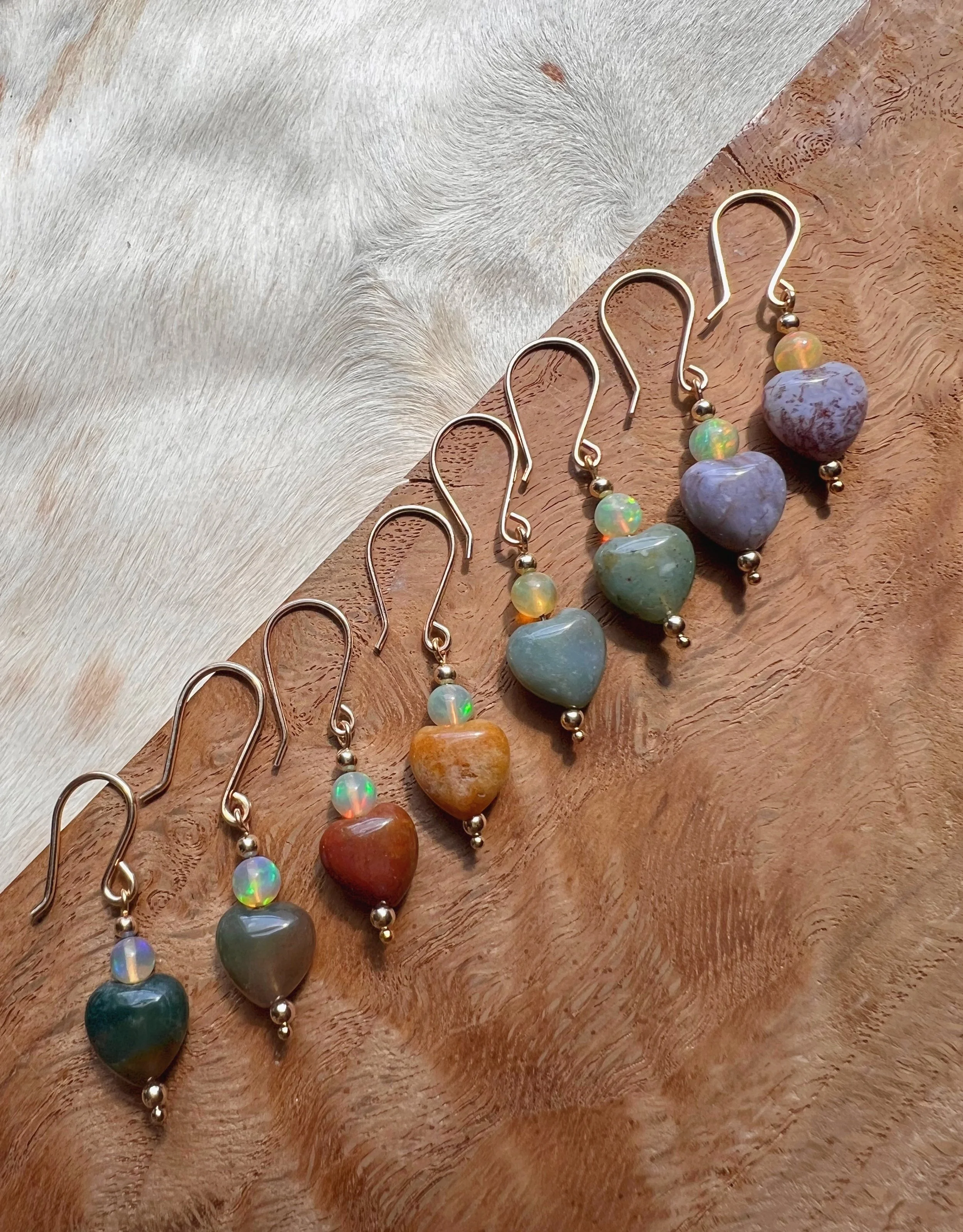 Opal & Agate Earrings