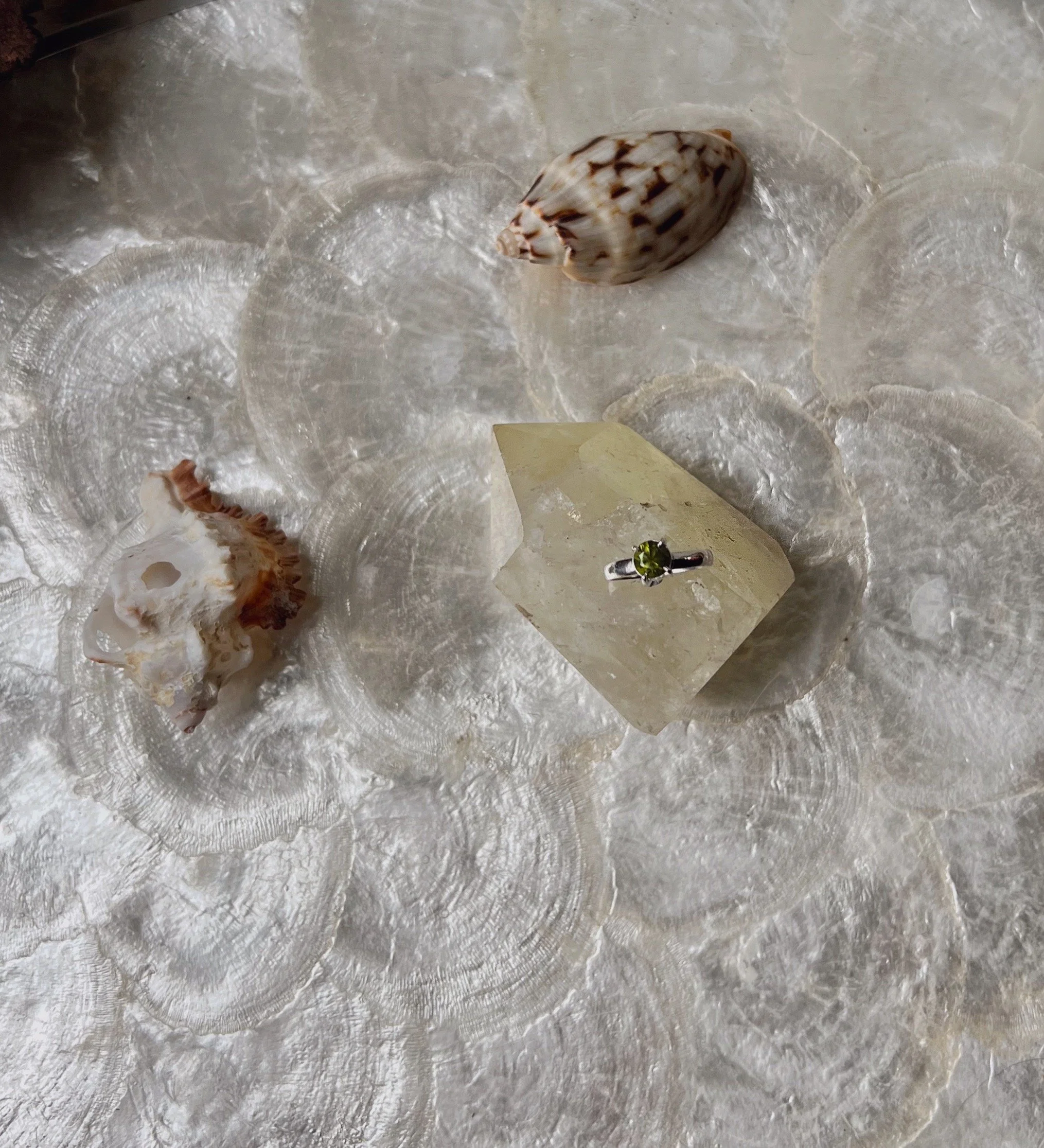 peridot & silver ring