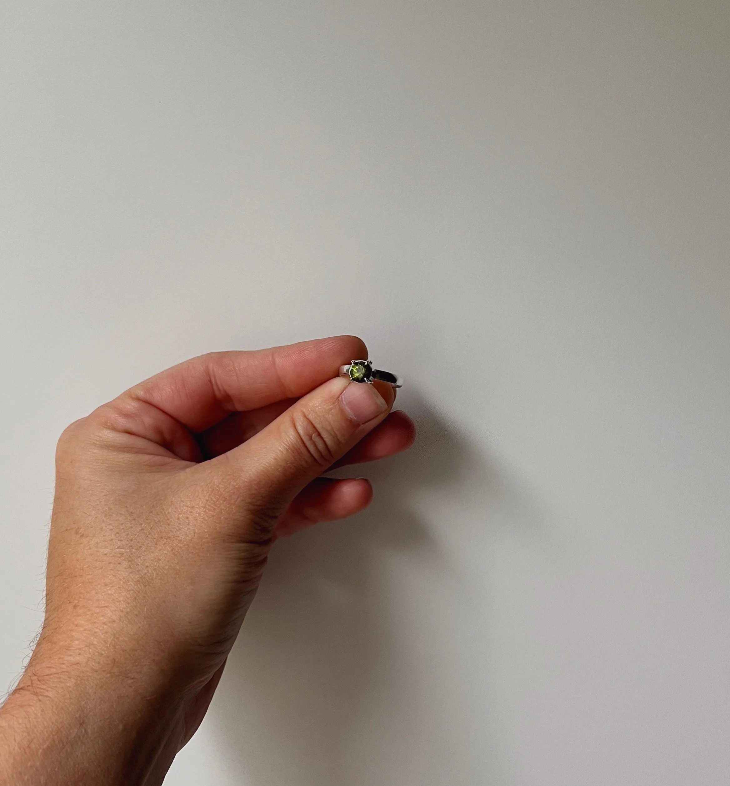 peridot & silver ring