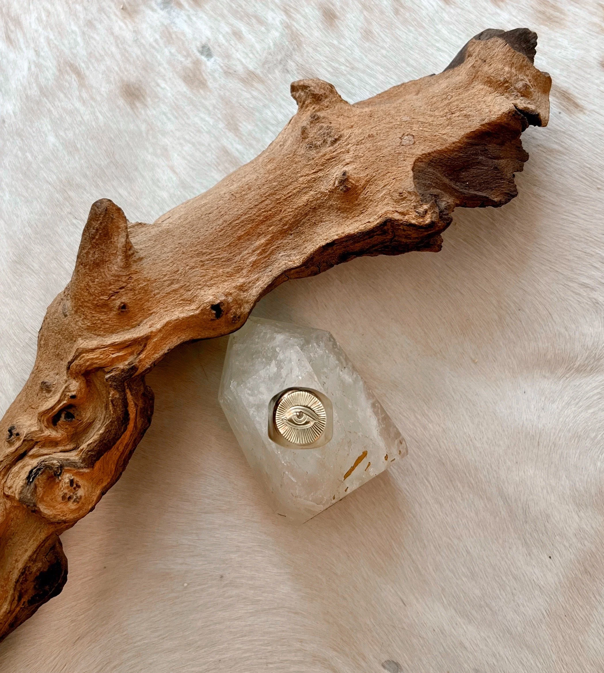 Engraved Eye Signet Ring