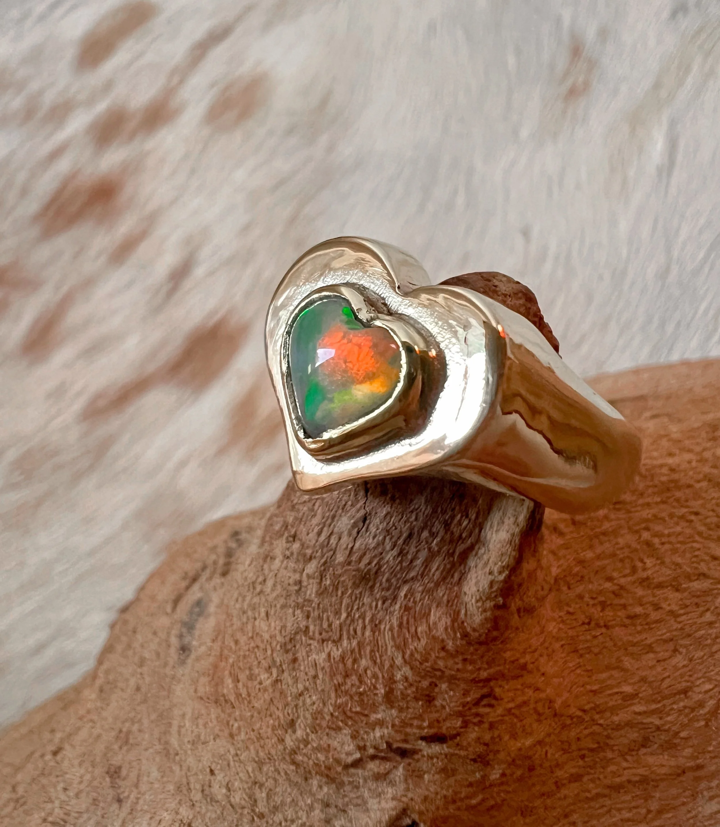 Ethiopian Opal Heart