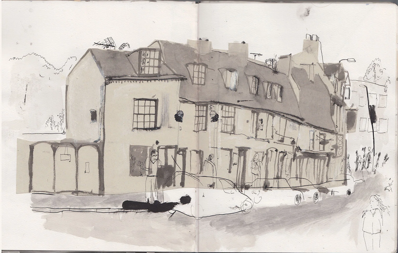 Some old and beautiful cottages in Cambridge.