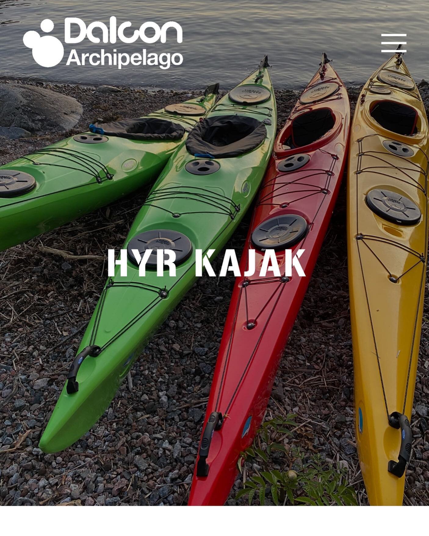 Nytt p&aring; hemsidan men forts&auml;ttning fr&aring;n f&ouml;rra &aring;rets test.
I &aring;r finns det &auml;ven K2:or att boka. 

Tack till @gallno och @stockholmkajak.se f&ouml;r fint samarbete.

www.dalcon.se

#seabirdkayak #g&auml;lln&ouml; #p