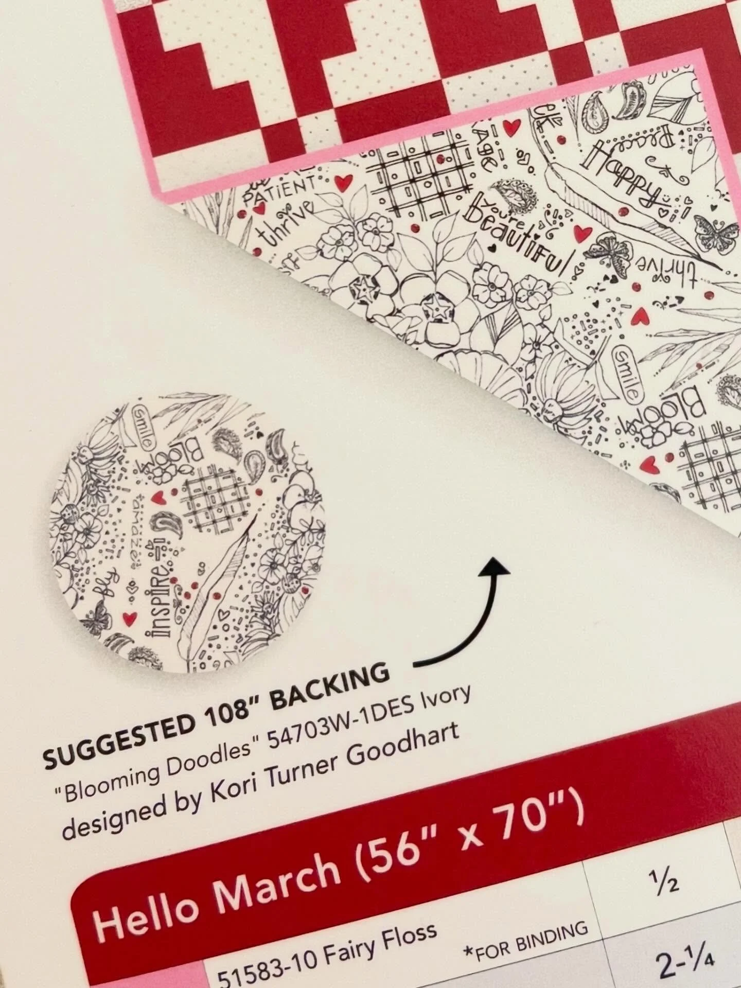 I&rsquo;m thrilled that my third fabric collection included 108&rdquo; quilt backing! Blooming Doodles fabric from my #swayfabriccollection presented by @windhamfabrics is now available in your local quilt shop! When my Windham rep @chriszildj72 visi