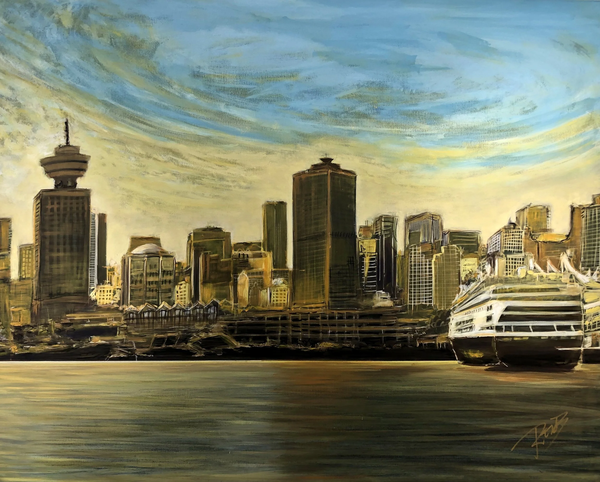 Copy of Vancouver Skyline No. 4:  Golden Cityscape  2018