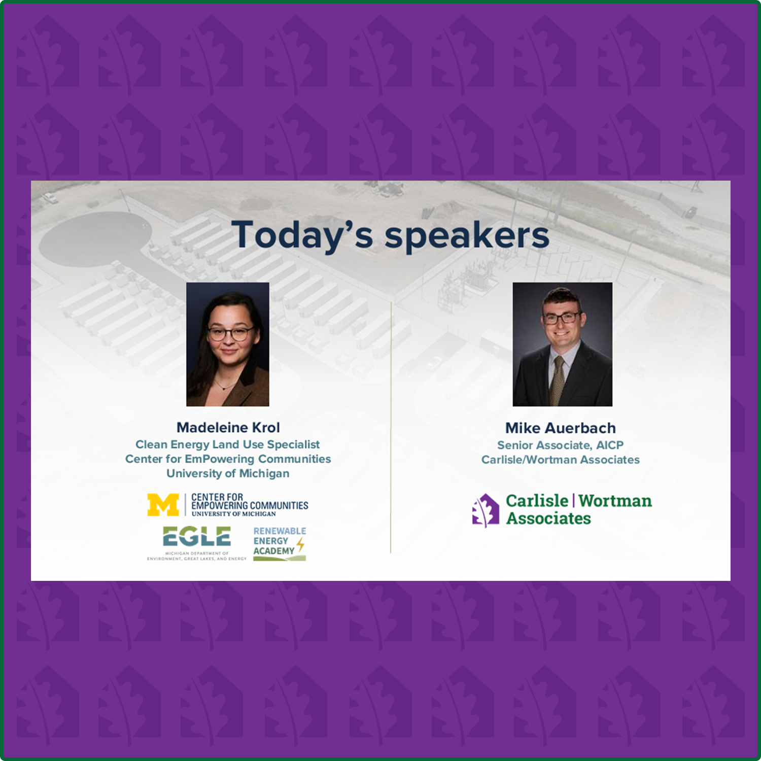 Carlisle | Wortman Associates, Inc. presented at the American Association of Planning’s National Planning online Conference
