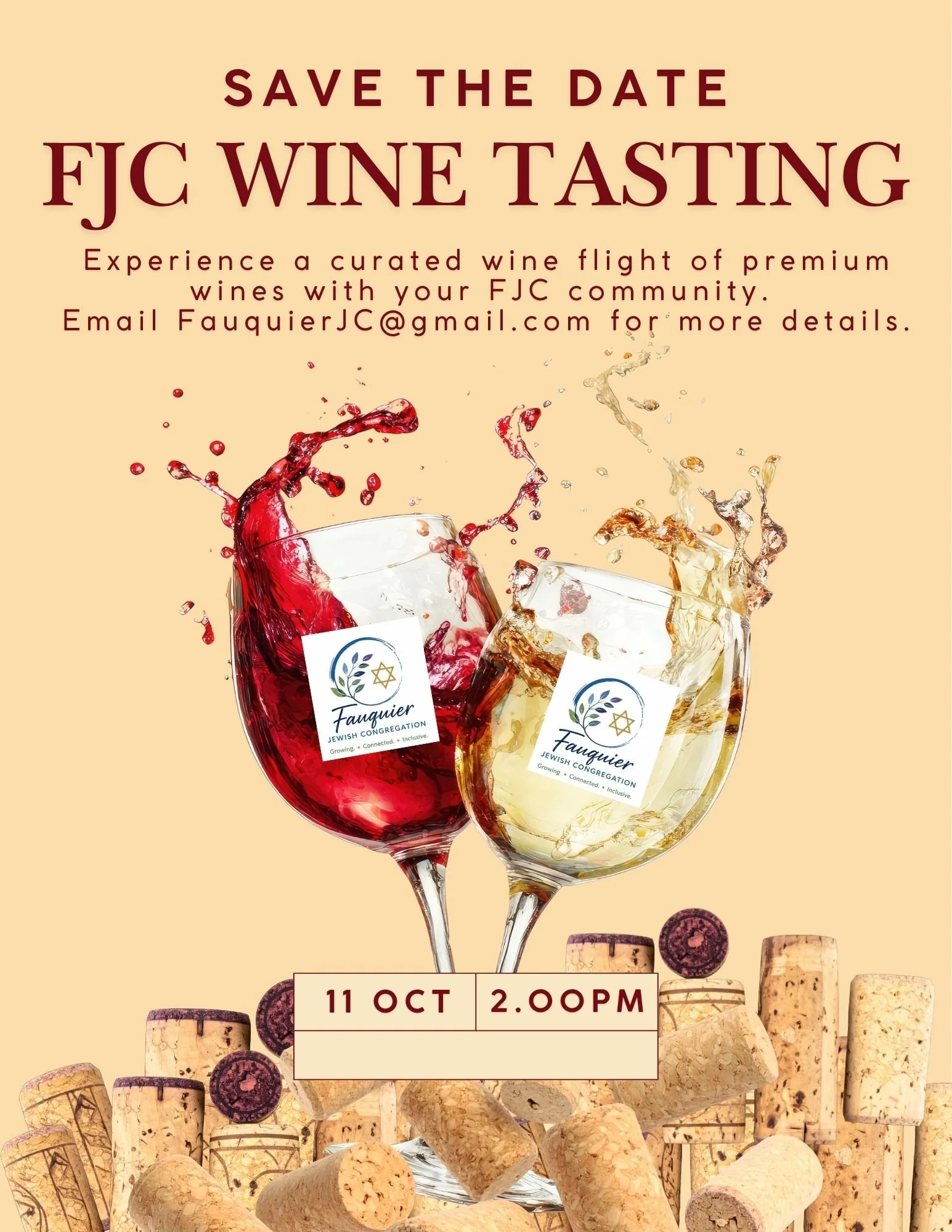 Join us for wine tasting at 2pm on october 11th
