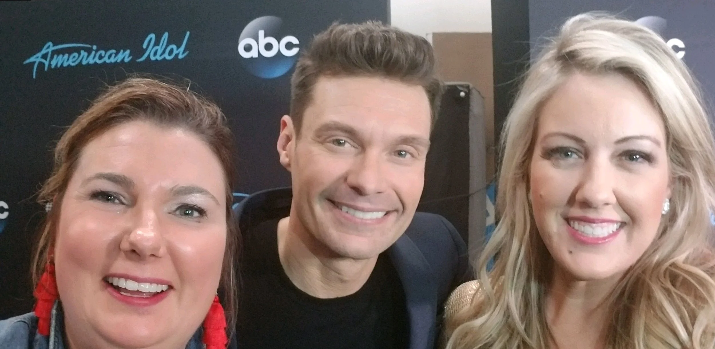  Hanging out with Ryan Seacrest at American Idol. 