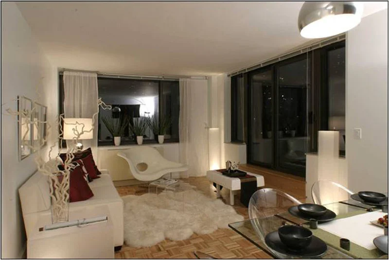 One Bedroom Apartment: Living
