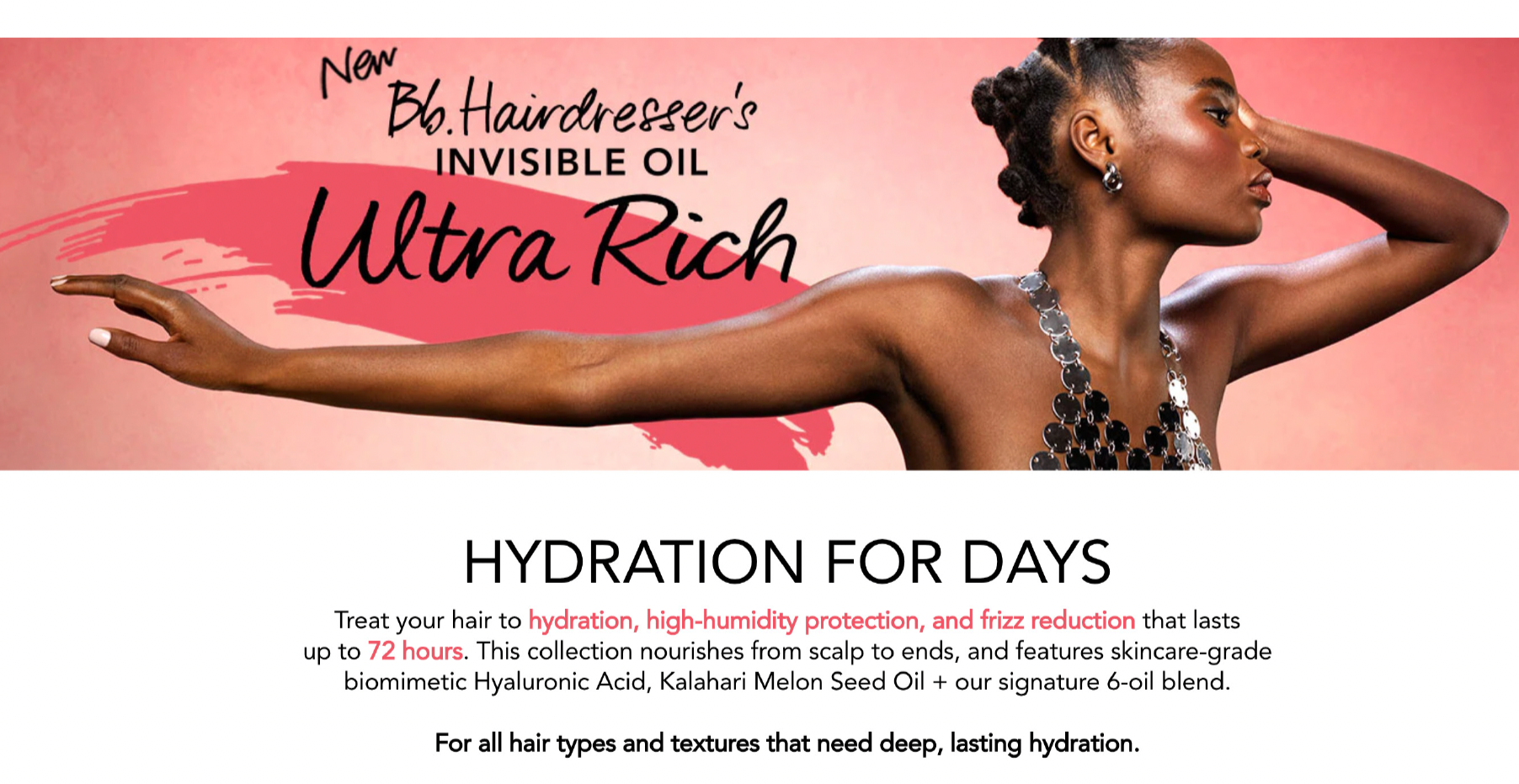 Bb.Hairdresser's Invisible Oil Ultra Rich campaign for Bumble and bumble.