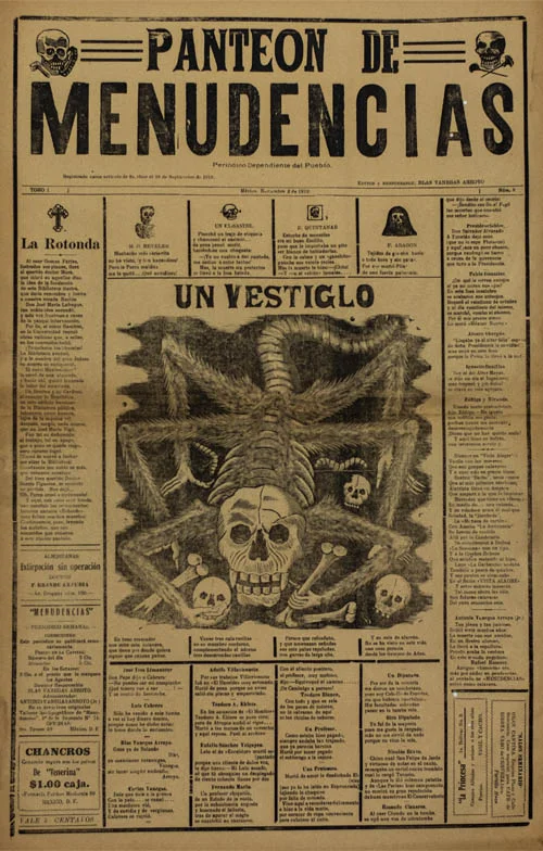José Guadalupe Posada, Untitled broadsheet, circa 1910, relief letterpress print. Collection of Lineaus Hooper Lorette.