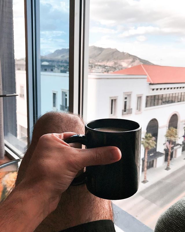 Morning views ☕️ #HotelIndigoElPaso #FranklinMountainsStatePark #Coffeetime #HotelIndigo