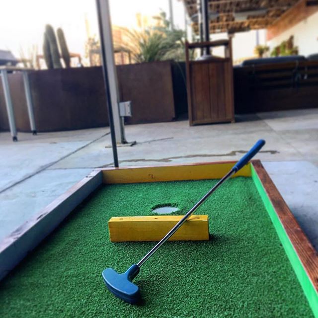 It begins! Stop by today and be part of #epbarstoolopen #minigolf bar hopping tournament presented by @downtownelpaso and @topgolf. See you at the fifth #TheFifthStory #HotelIndigo #HotelIndigoElpaso #Downtownelpaso #Downtowneptx #Itsallgoodep #epfor