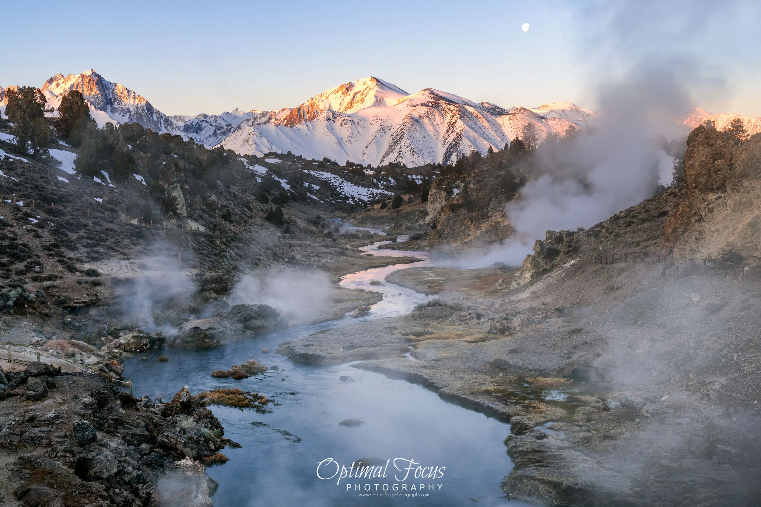 Moonset Over Hot Creek / Beth Young