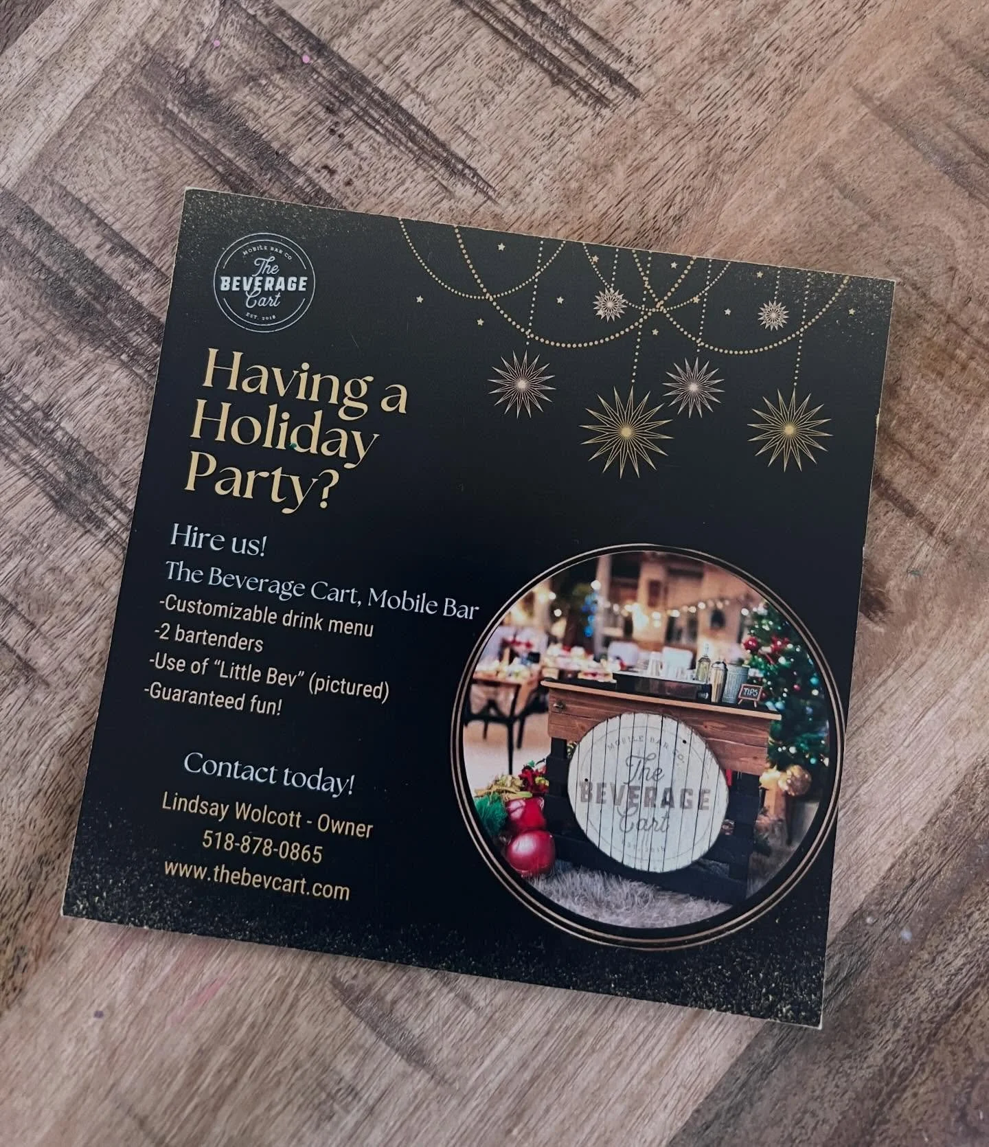 It&rsquo;s that time of the year! 🎁🎄🎉

Bev Cart gets put away but Little Bev is ready to play!!!! 

Let us take some of the stress &amp; hassle off of you while you&rsquo;re throwing a holiday party!! We do private &amp; corporate parties! 

- 2 b