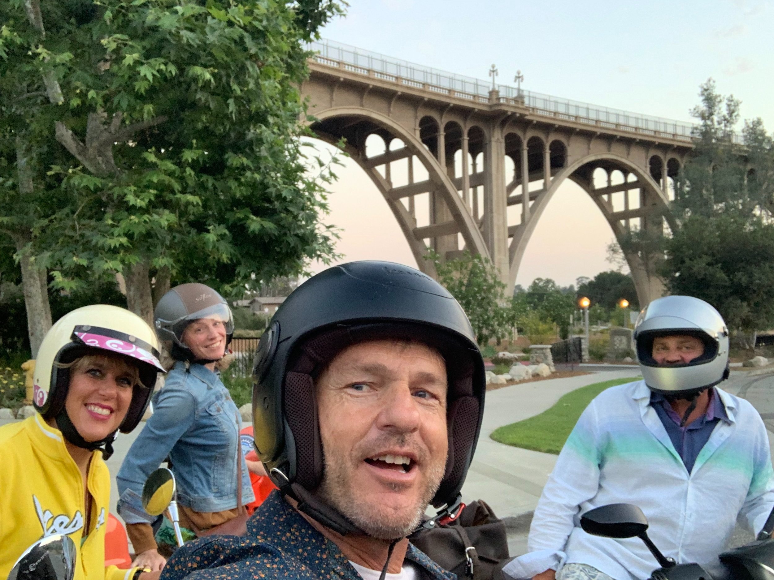 Vespa ride with friends through Pasadena, CA