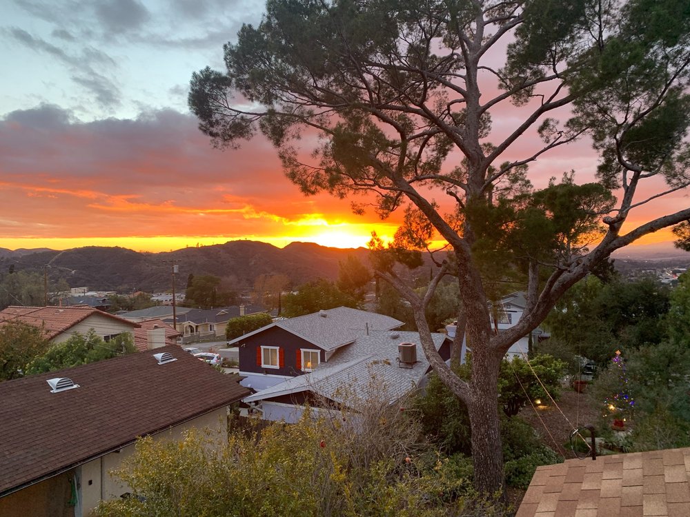 Sunset on the rooftop