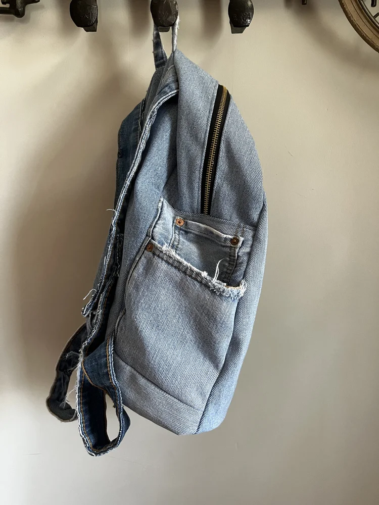 Upcycled Denim Backpack — Lenehan Studios