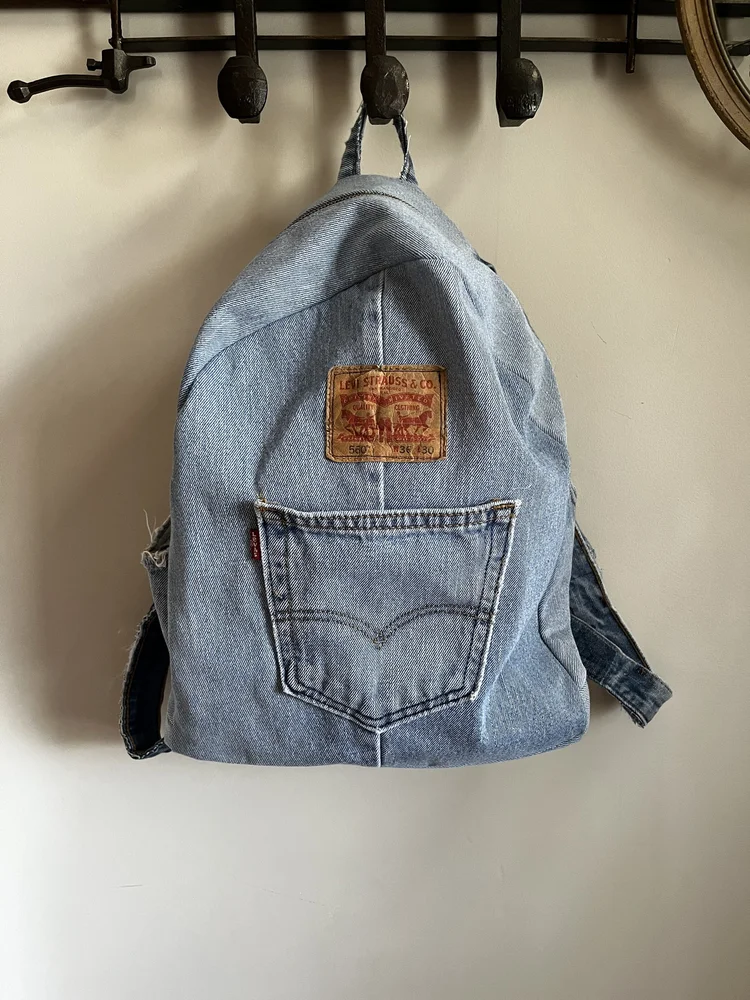 Upcycled Denim Backpack — Lenehan Studios
