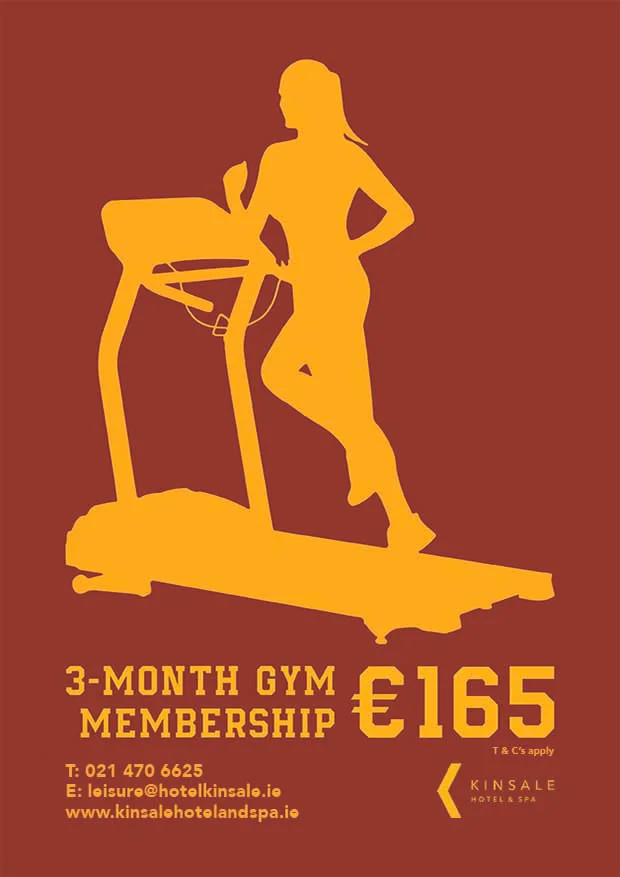 kinsale hotel gym offer poster