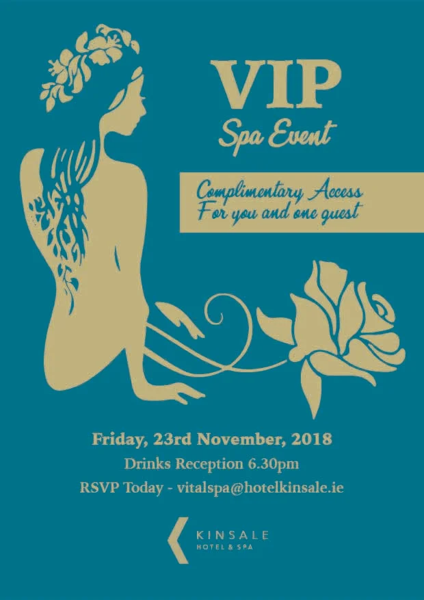kinsale hotel spa event poster