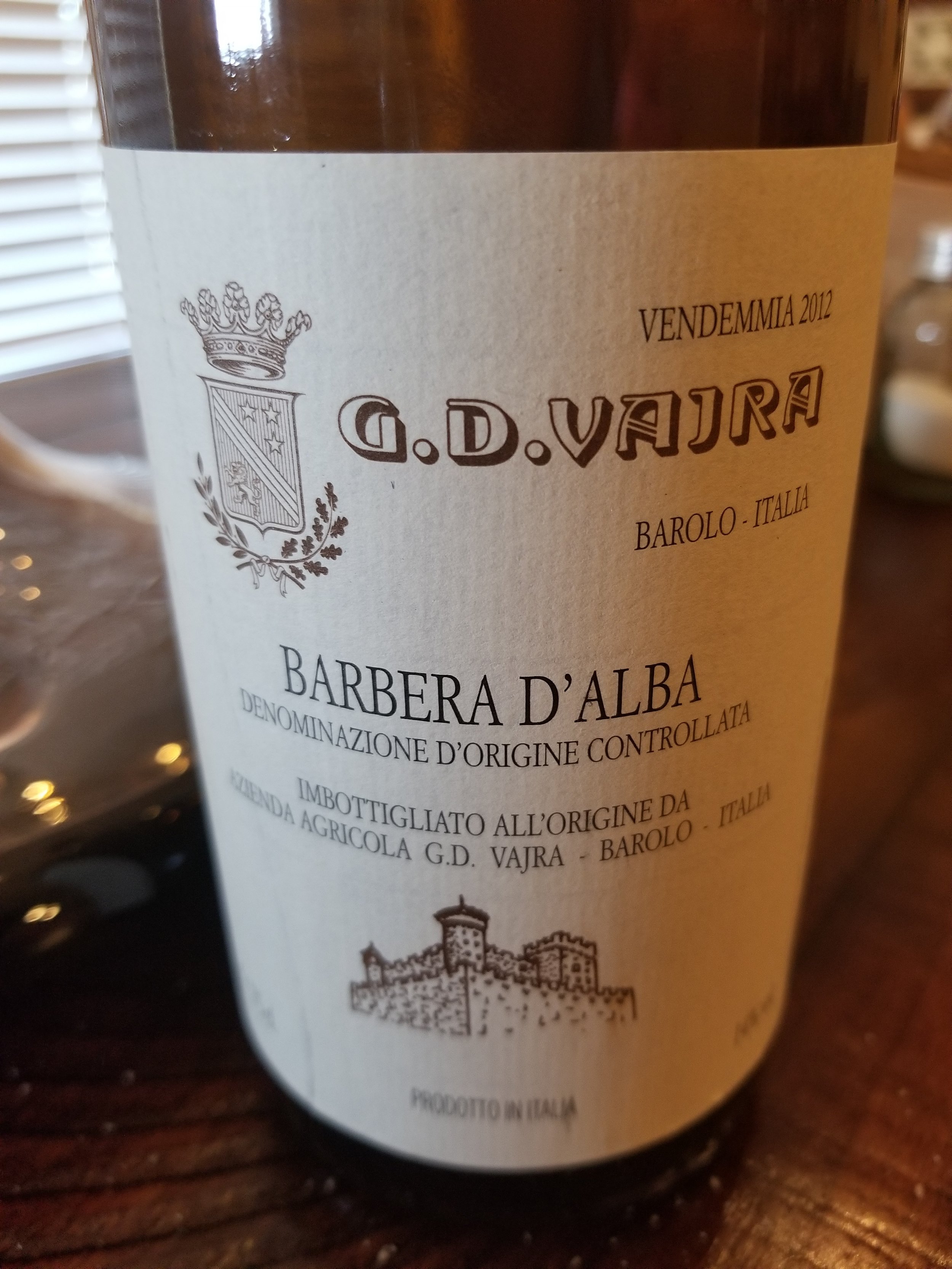 2012 GD Vajra Barbera D'Alba Review