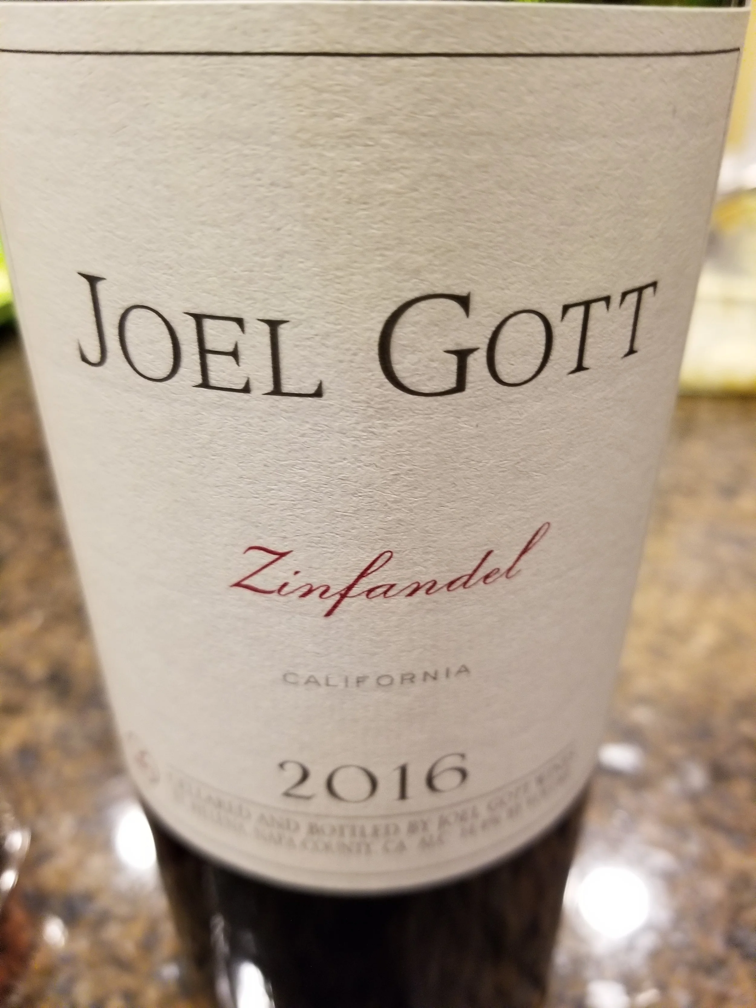 2016 Joel Gott Zinfandel Review