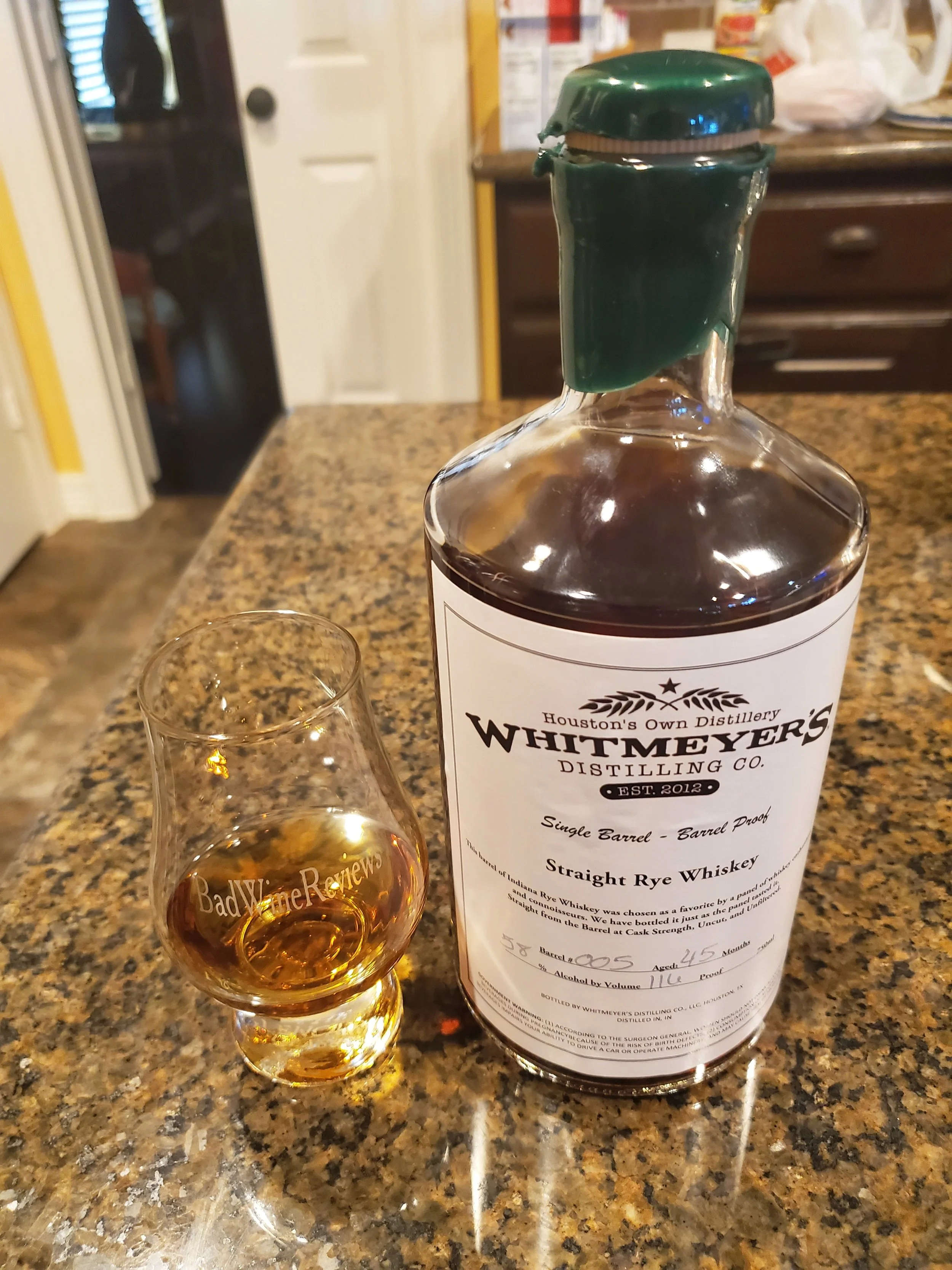 Whitmeyer's "Ryan's Liquor Barrel #5" Rye Review